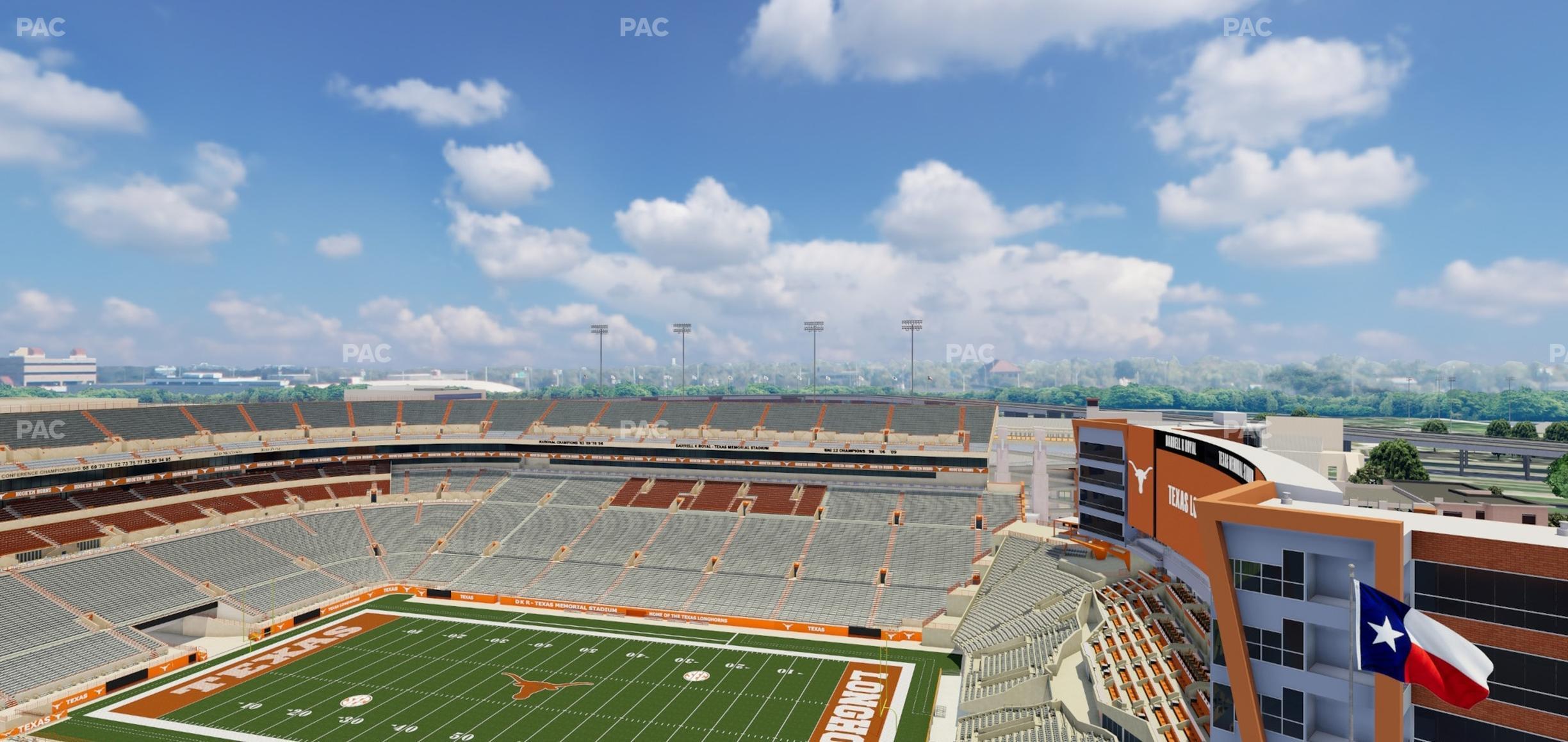 Seating view for Darrell K Royal - Texas Memorial Stadium Section 101