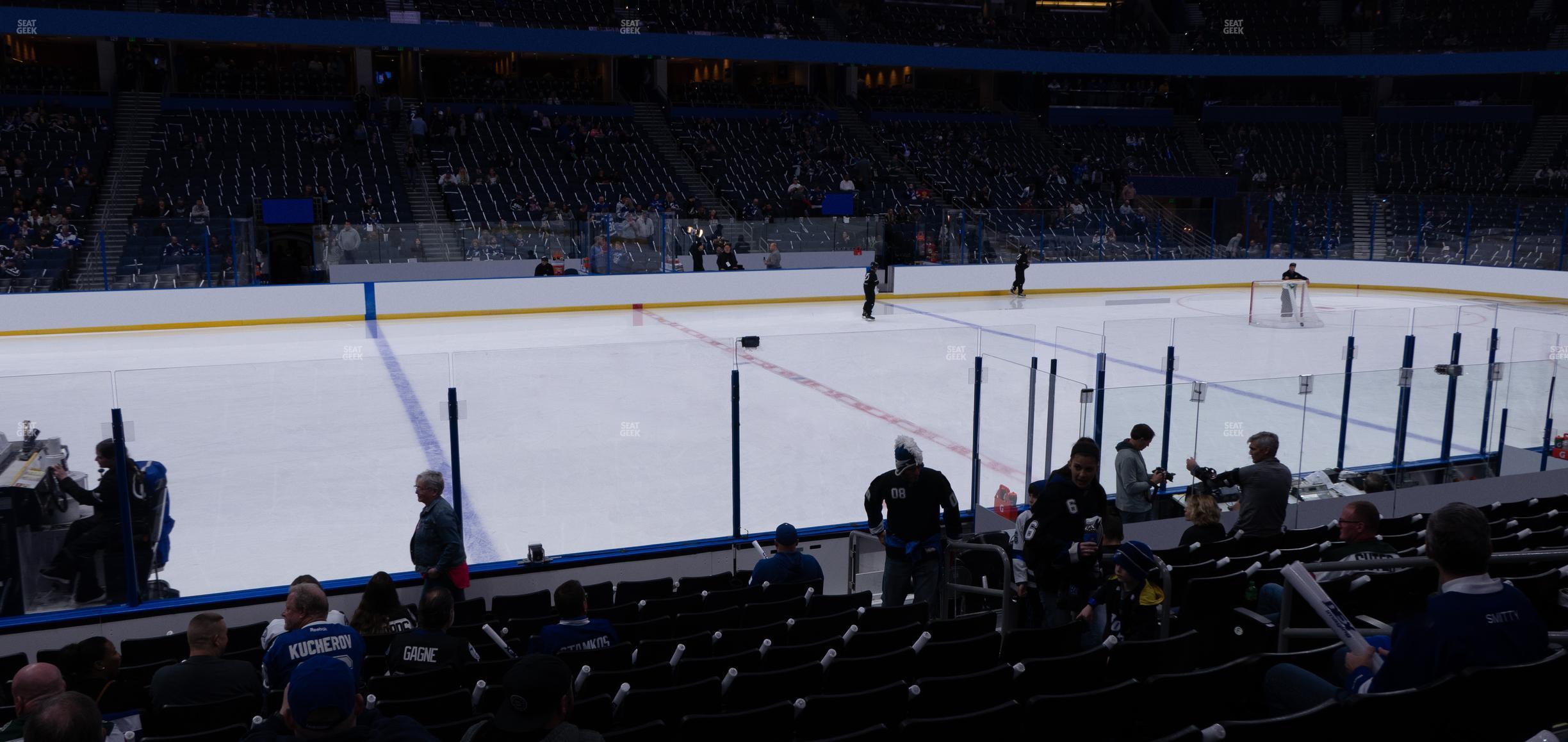 Seating view for Amalie Arena Section 117