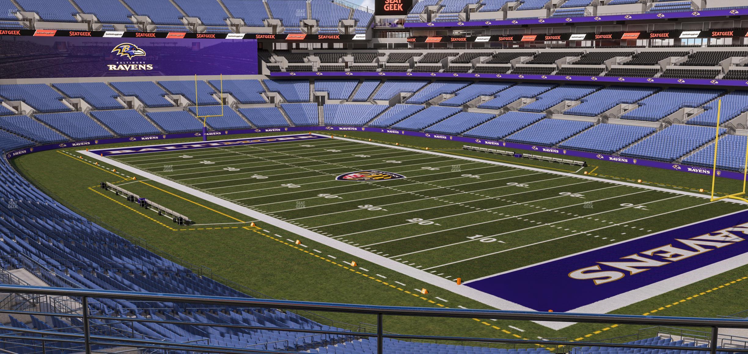 Seating view for M&T Bank Stadium Section 219