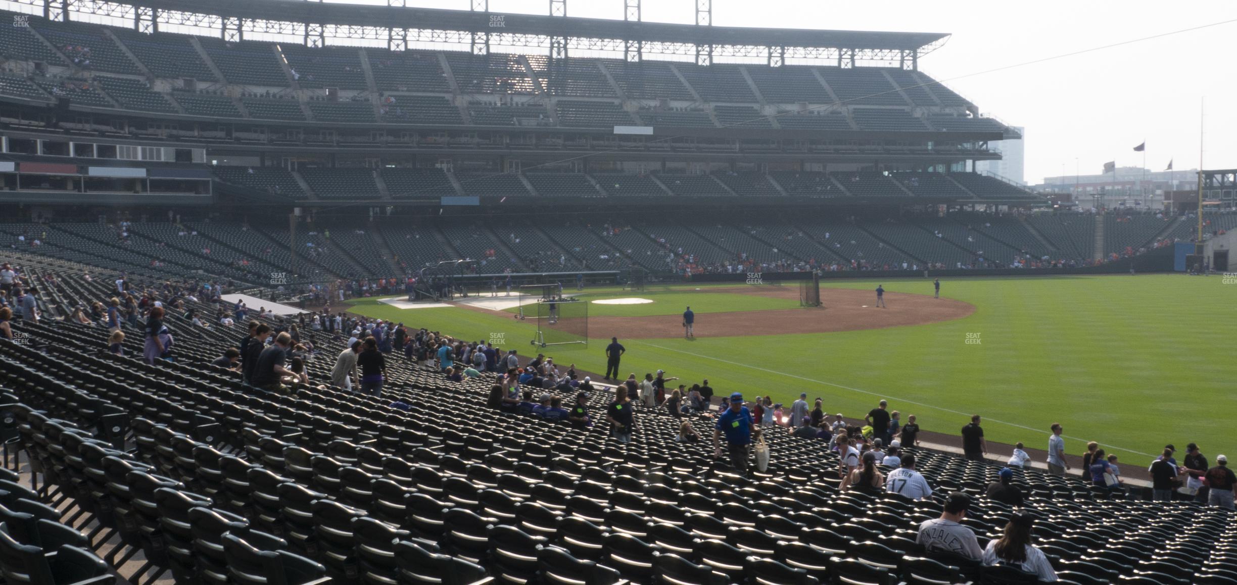 Seating view for Coors Field Section 114