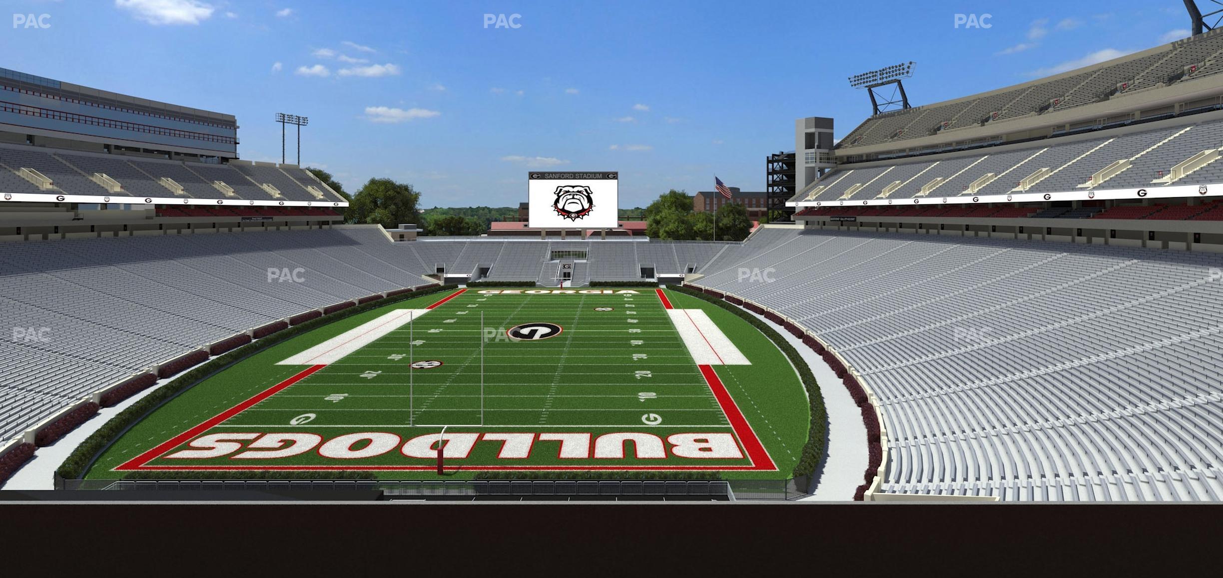 Seating view for Sanford Stadium Section East Upper Club 218