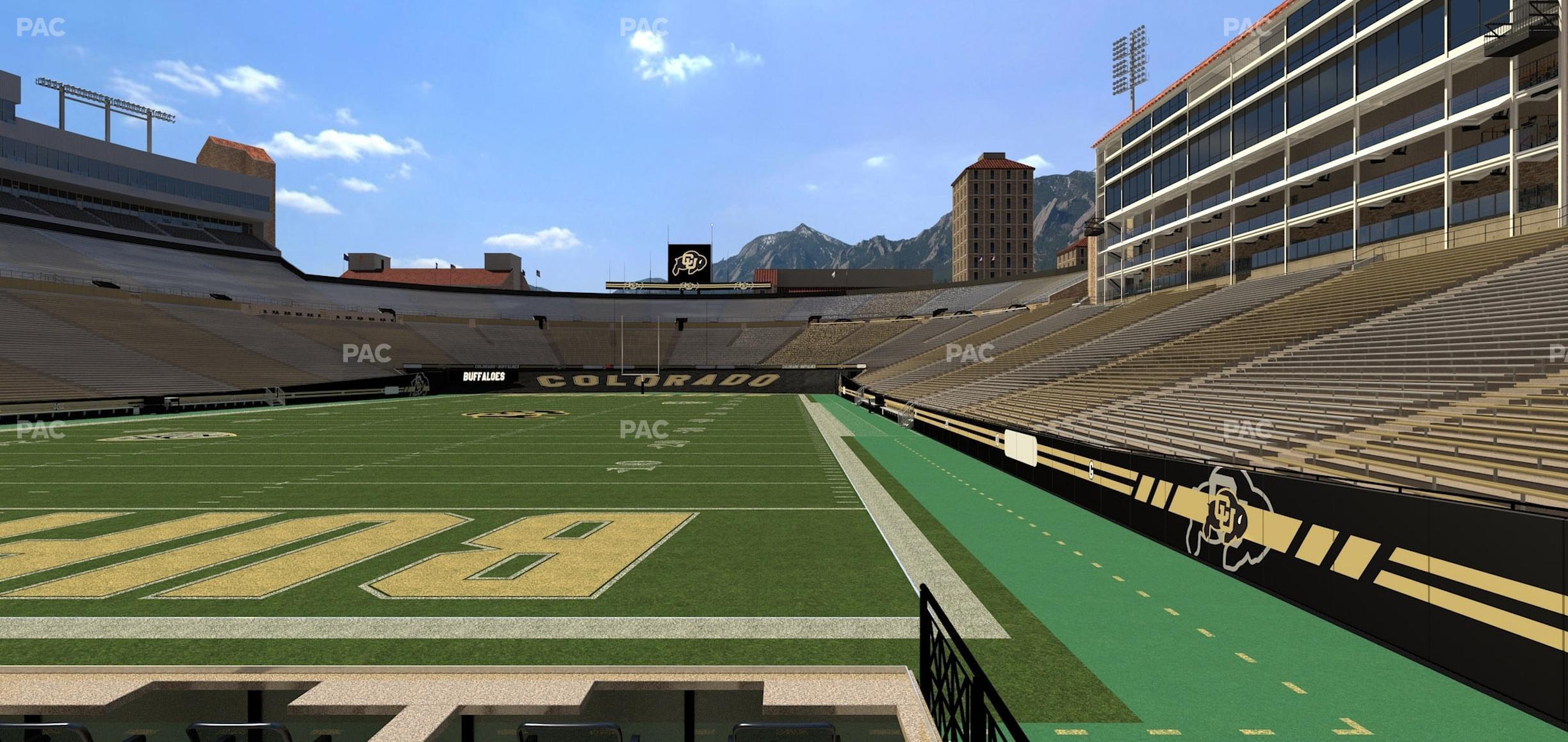 Seating view for Folsom Field Section Loge Box 167