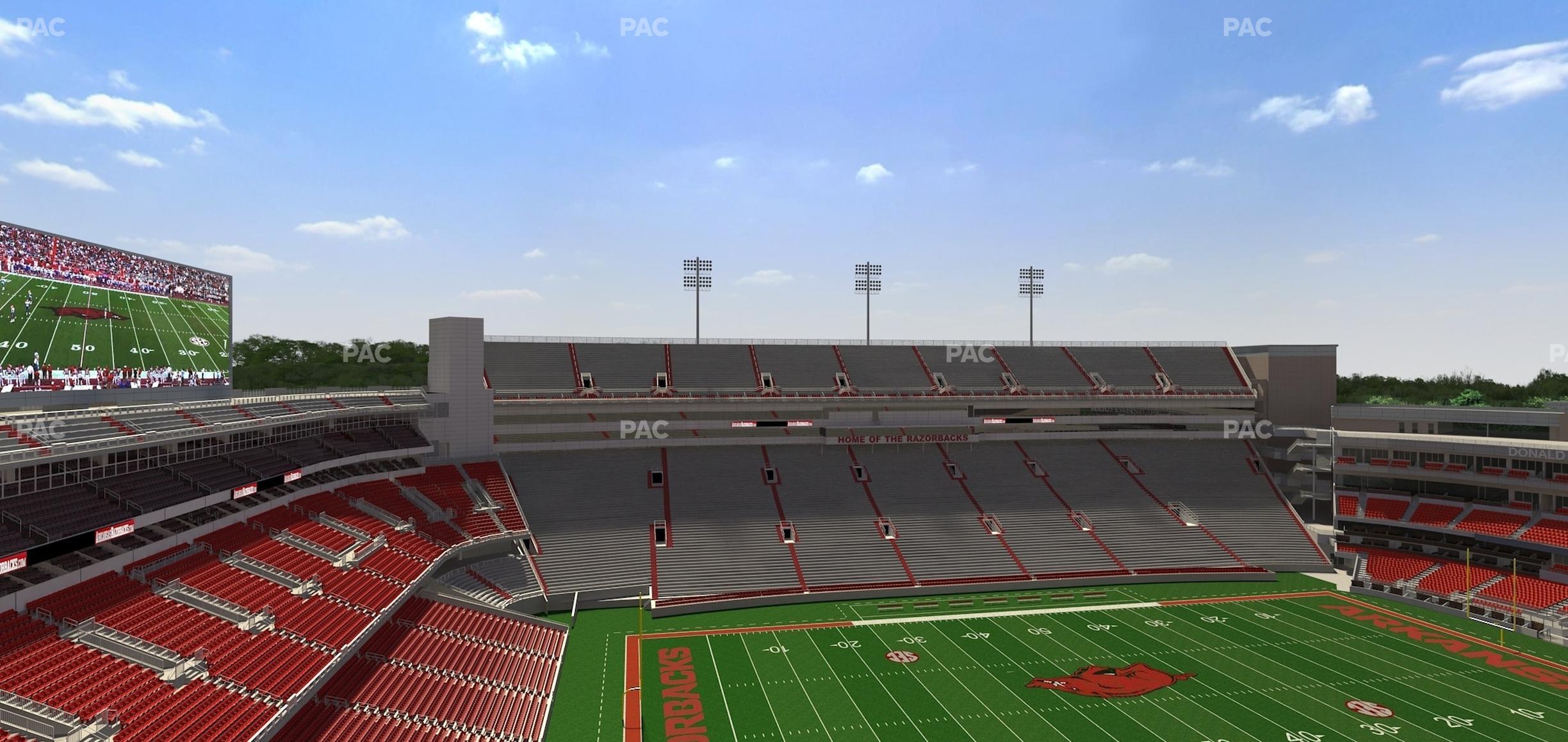 Seating view for Razorback Stadium Section 526 1