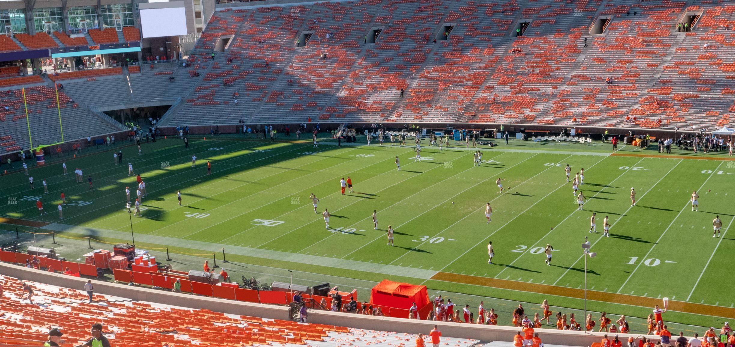 Seating view for Clemson Memorial Stadium Section Ub