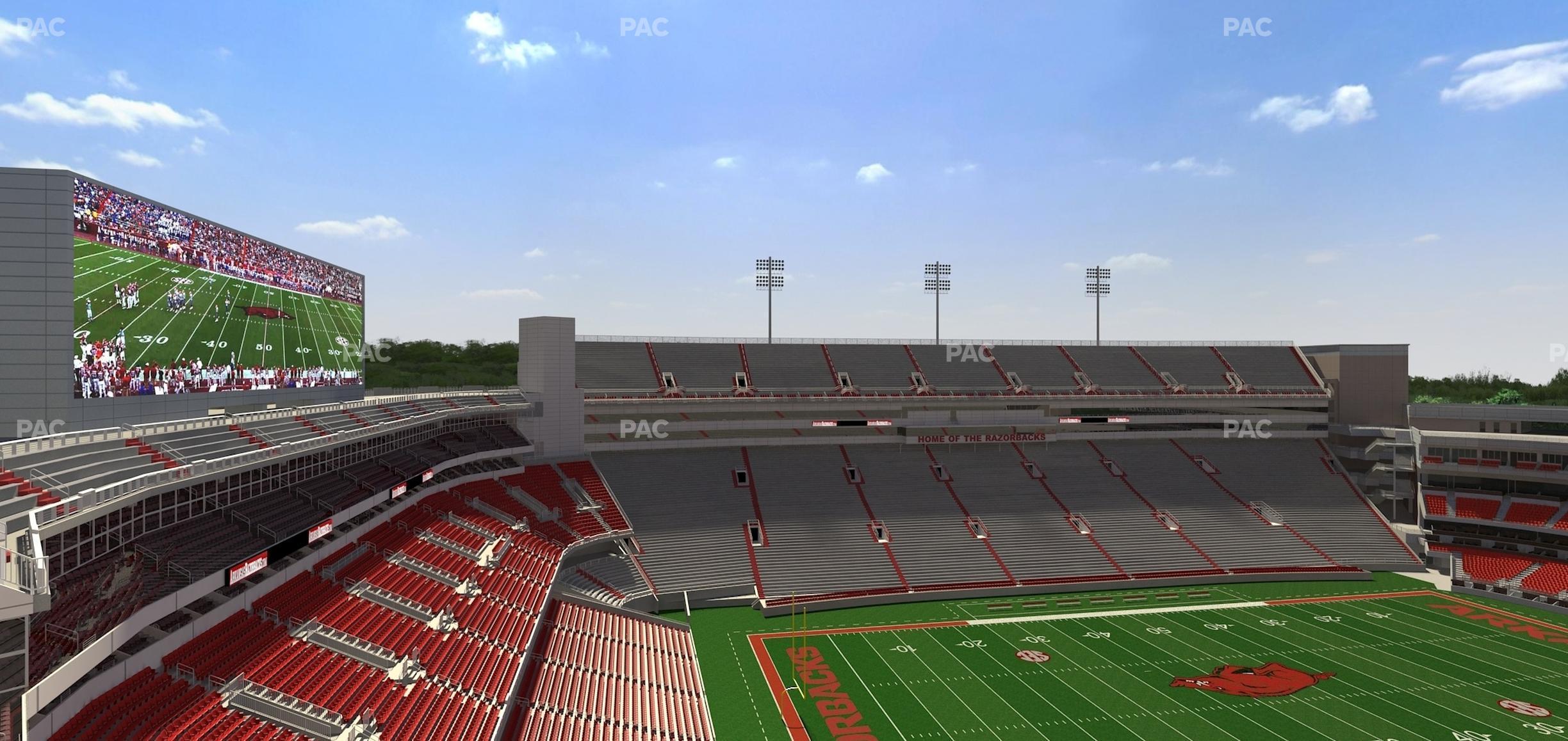 Seating view for Razorback Stadium Section 527 2