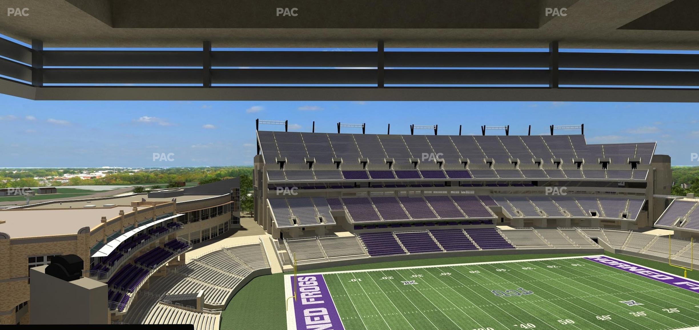 Seating view for Amon G Carter Stadium Section Loge Box 337