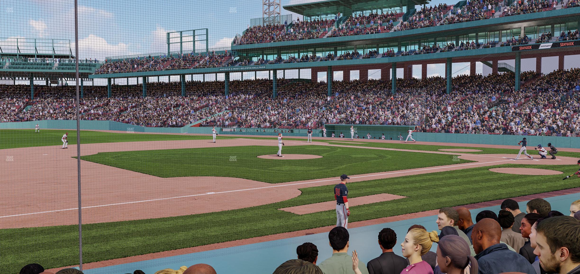 Seating view for Fenway Park Section Field Box 69