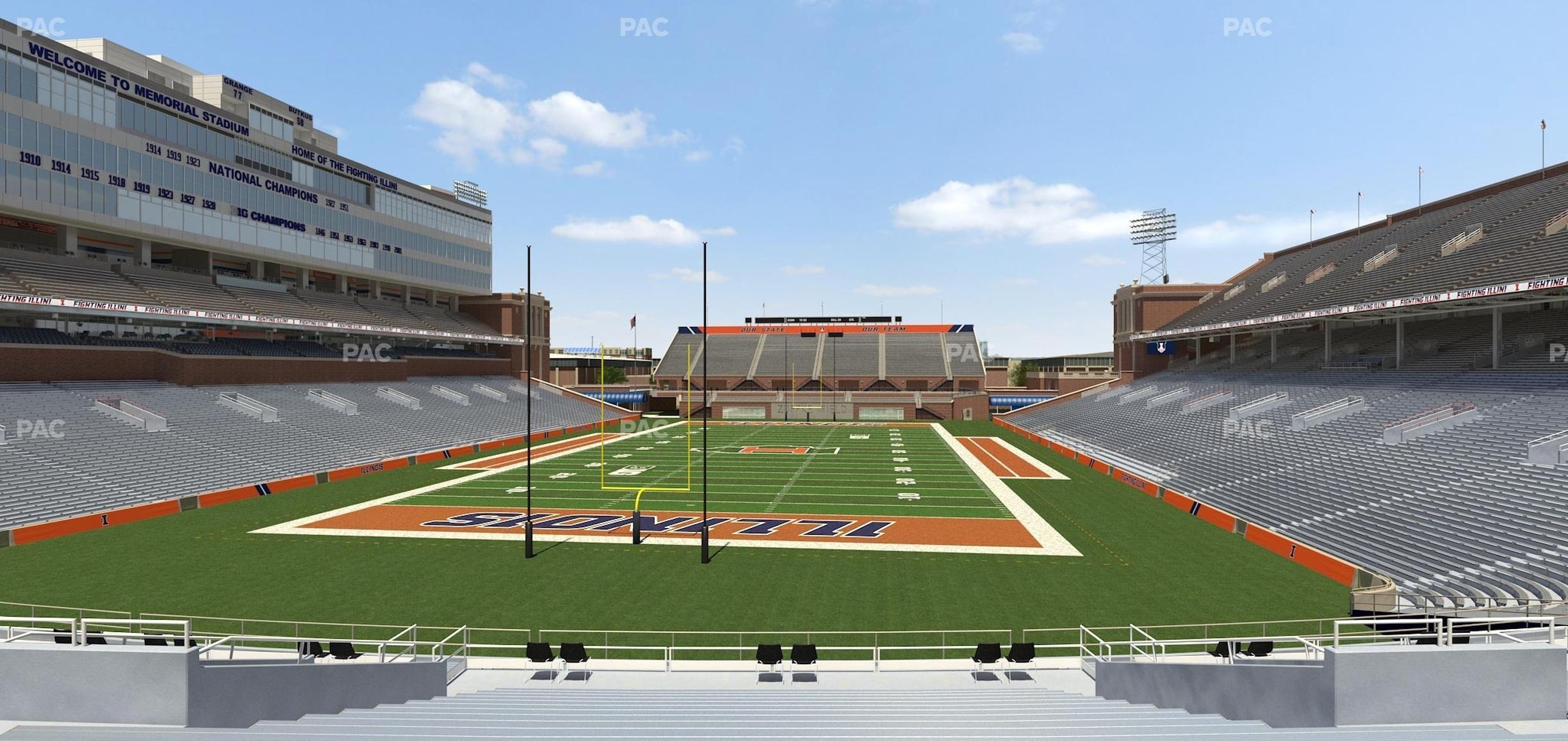 Seating view for Memorial Stadium - IL Section 115