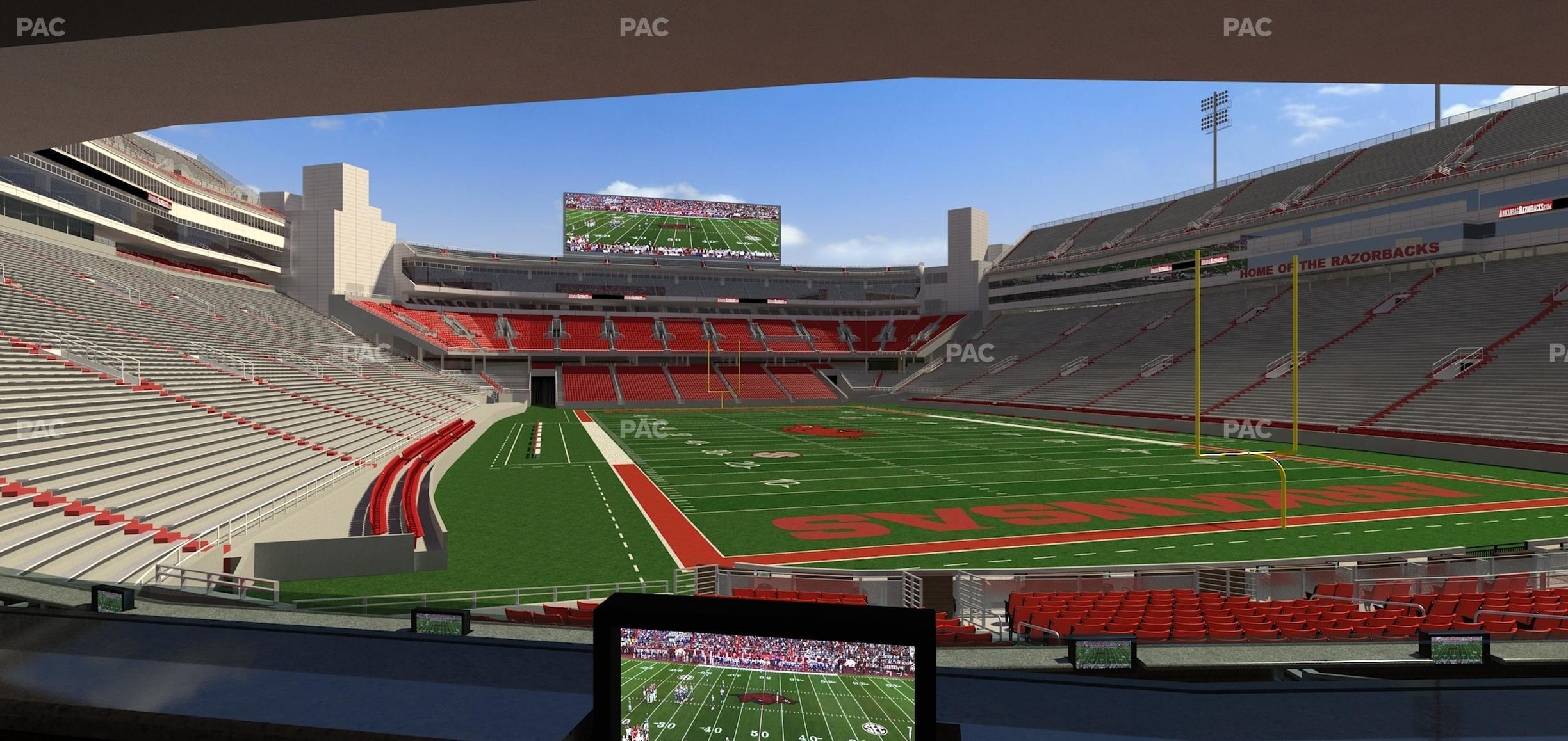 Seating view for Razorback Stadium Section Loge 60