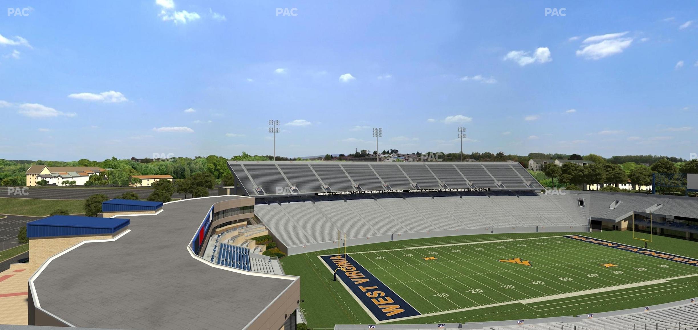 Seating view for Mountaineer Field at Milan Puskar Stadium Section 212