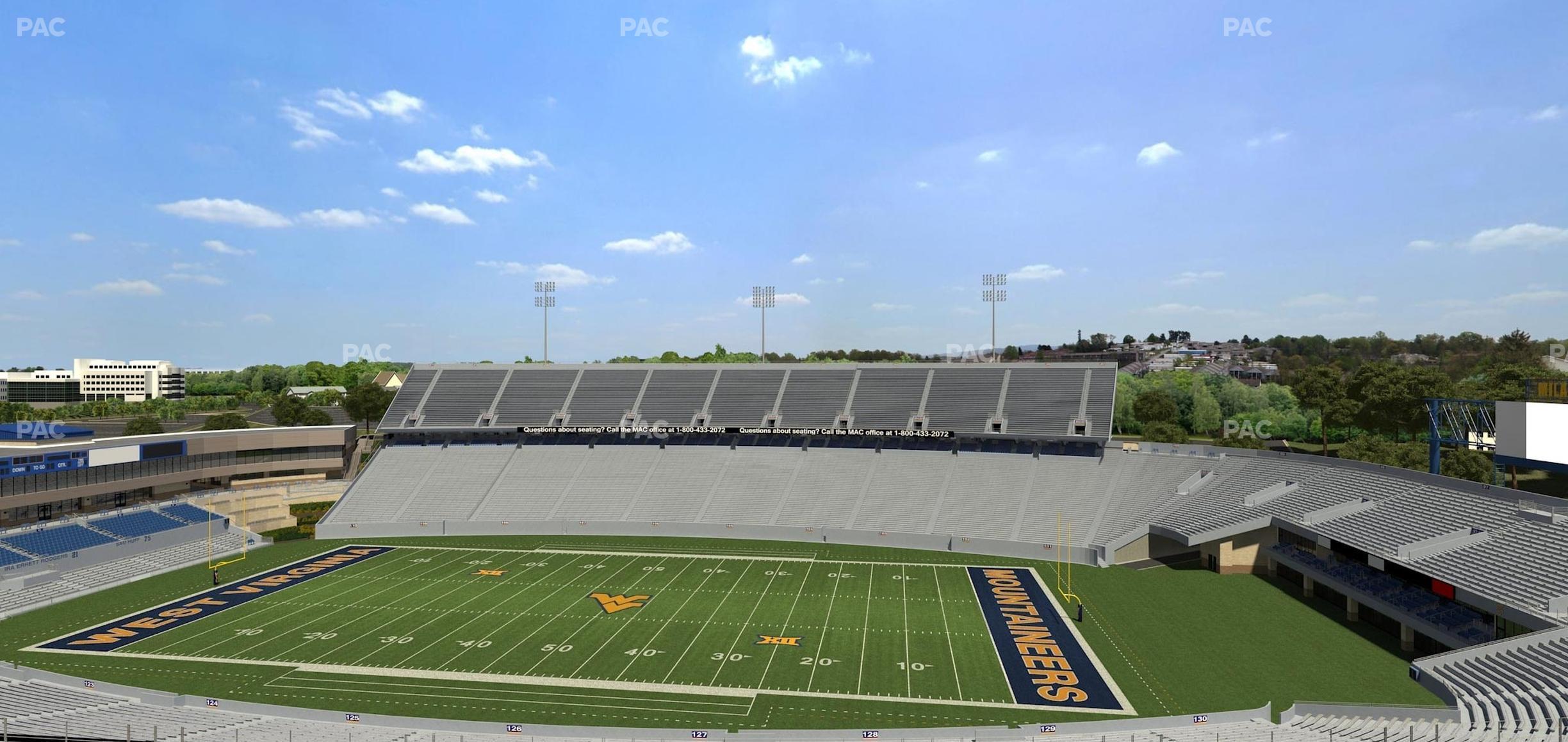 Seating view for Mountaineer Field at Milan Puskar Stadium Section 219