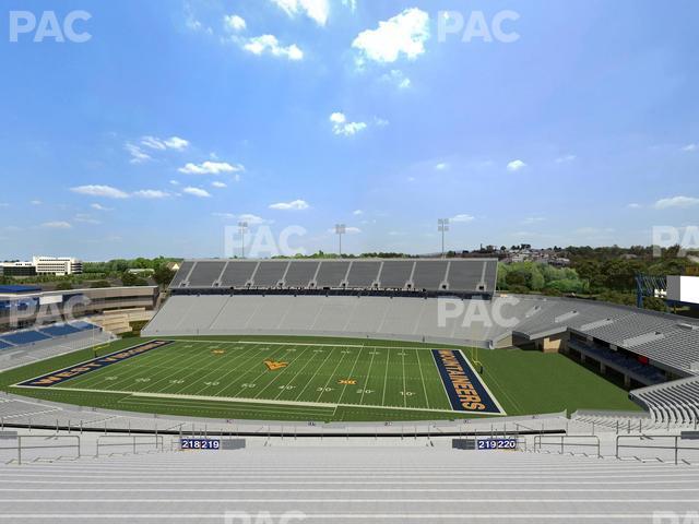 Seating view for Mountaineer Field at Milan Puskar Stadium Section 219