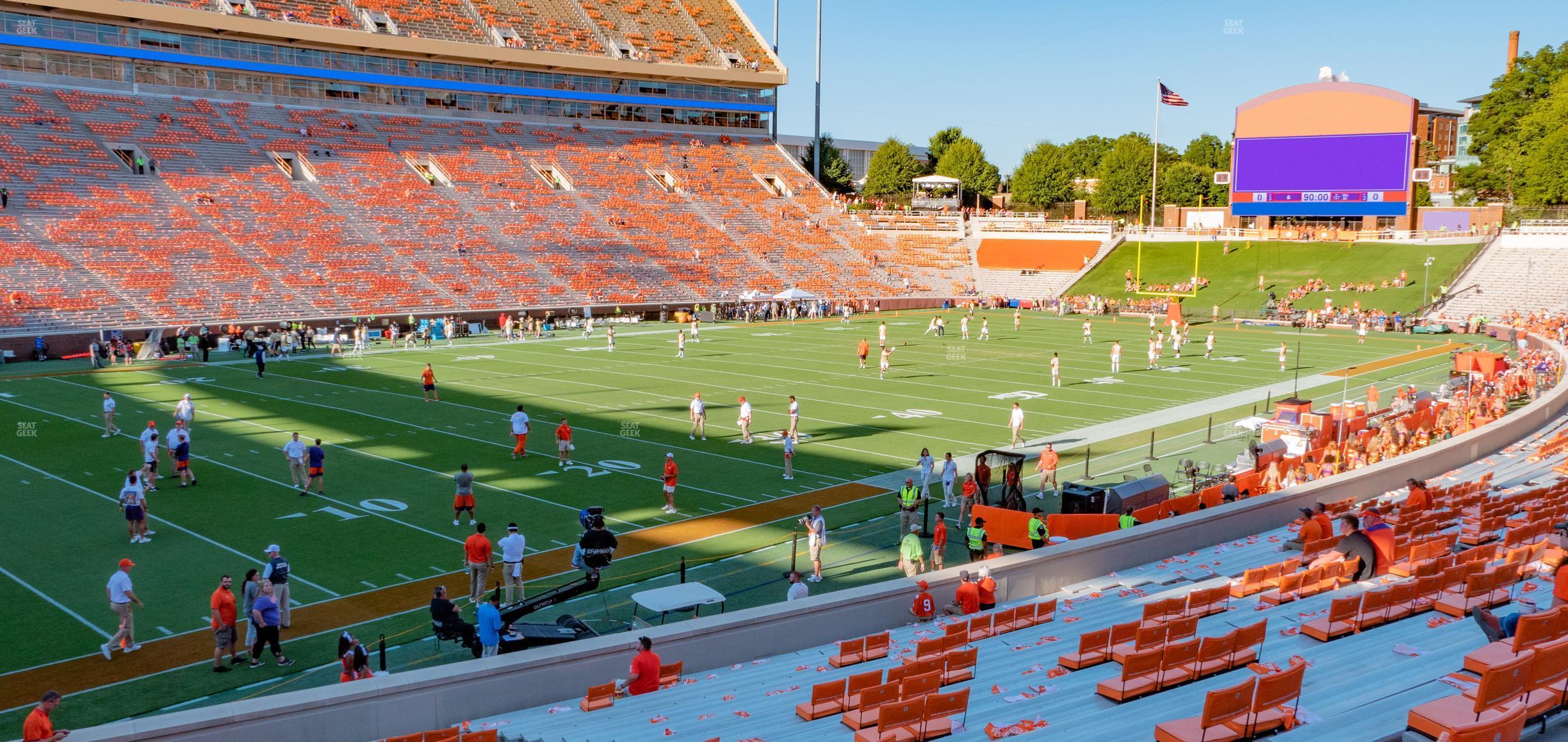 Seating view for Clemson Memorial Stadium Section I