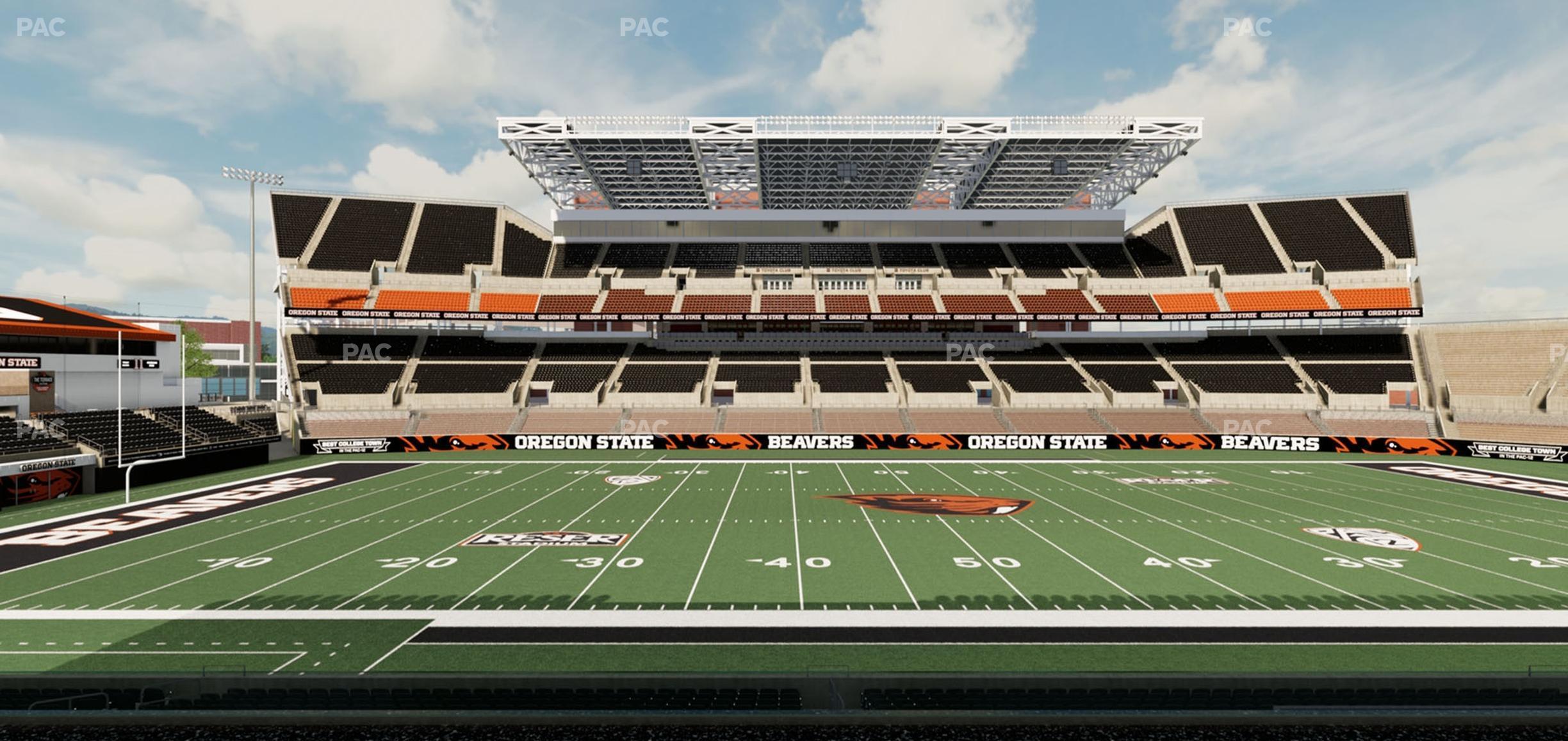 Seating view for Reser Stadium Section Box 19