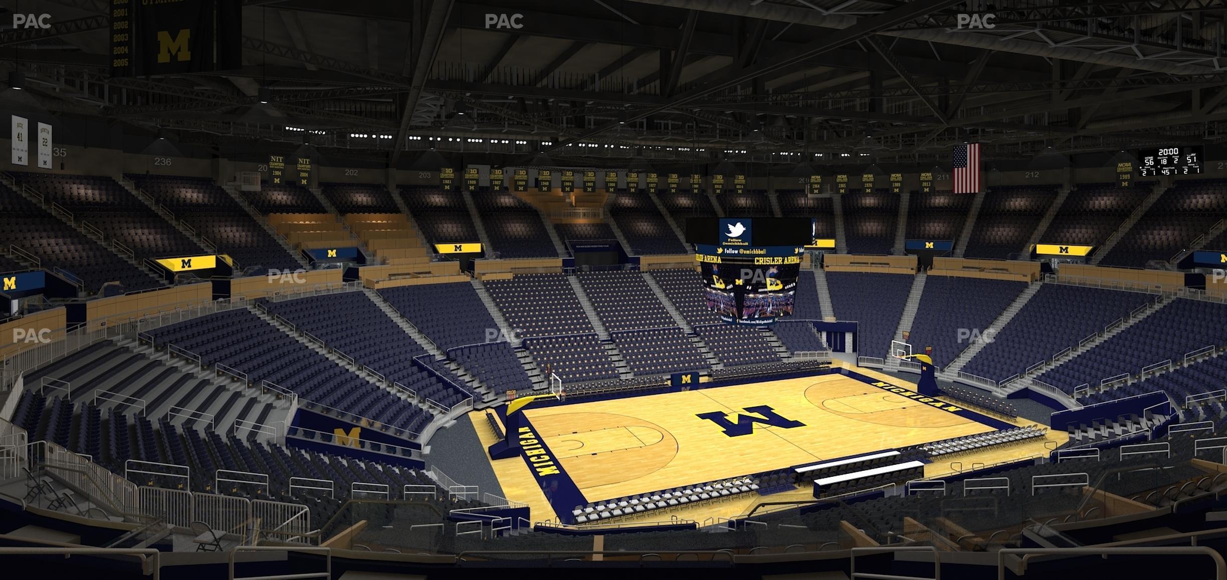 Seating view for Crisler Center Section 226