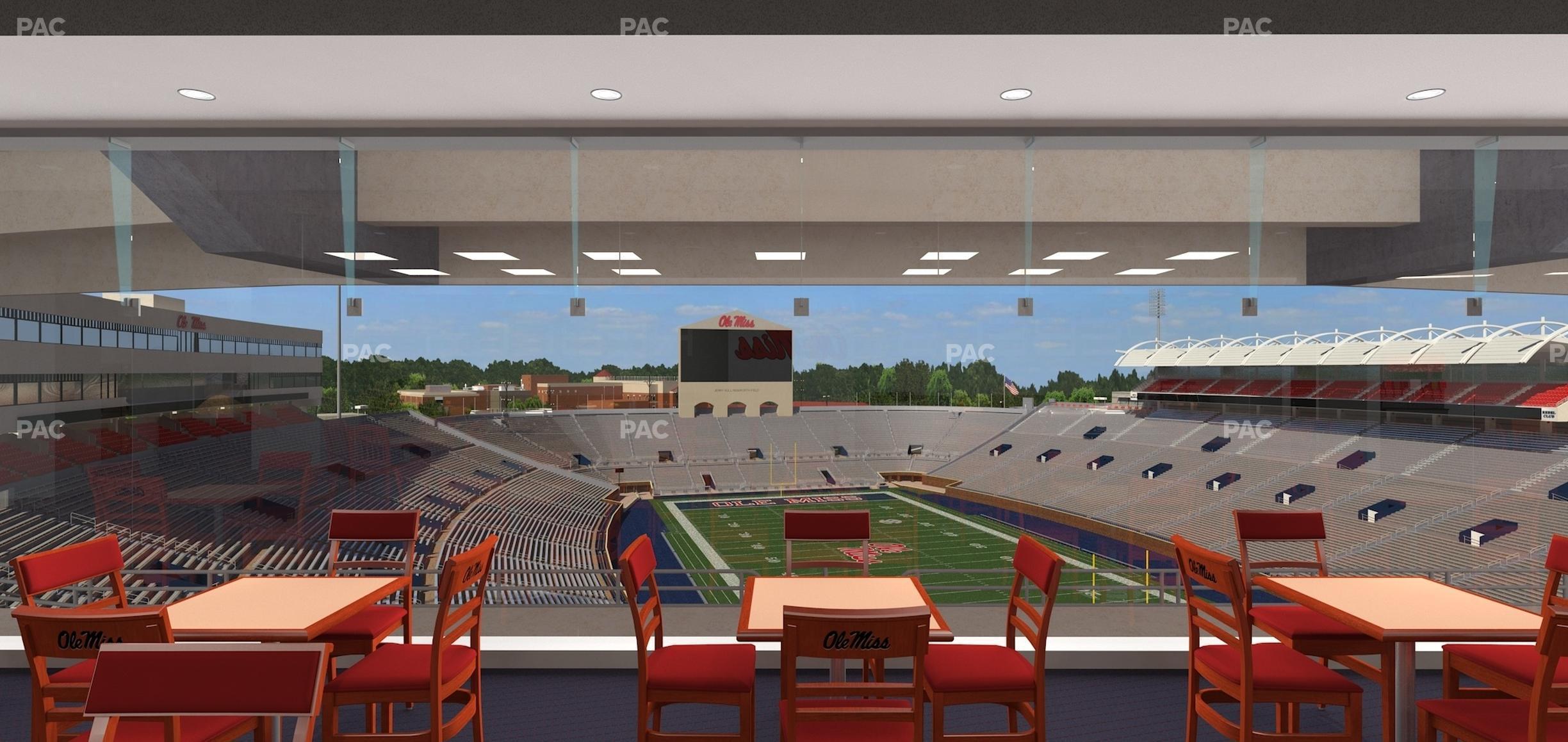 Seating view for Vaught Hemingway Stadium Section South Zone Club