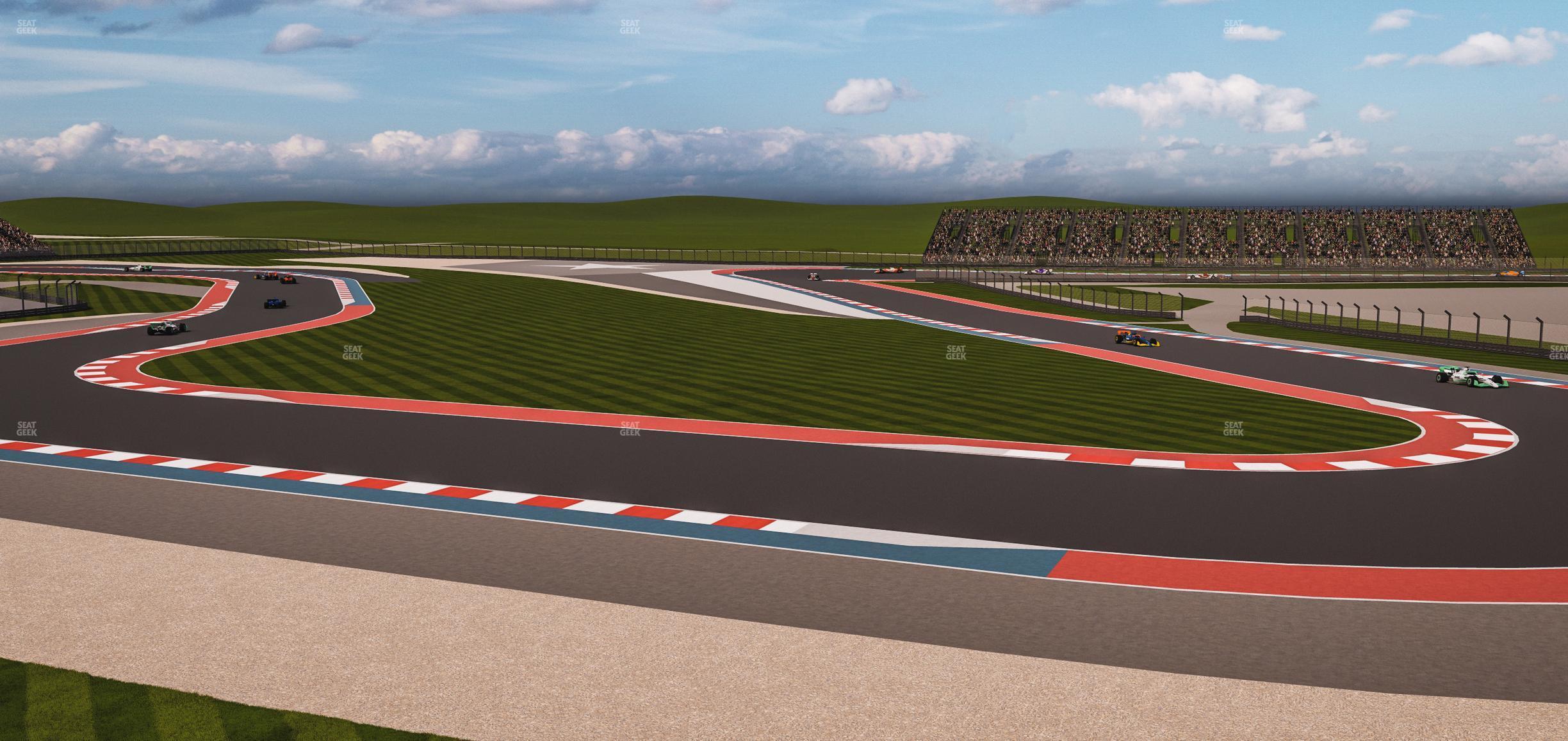 Seating view for Circuit of The Americas Section Turn 13 Trackside Suites