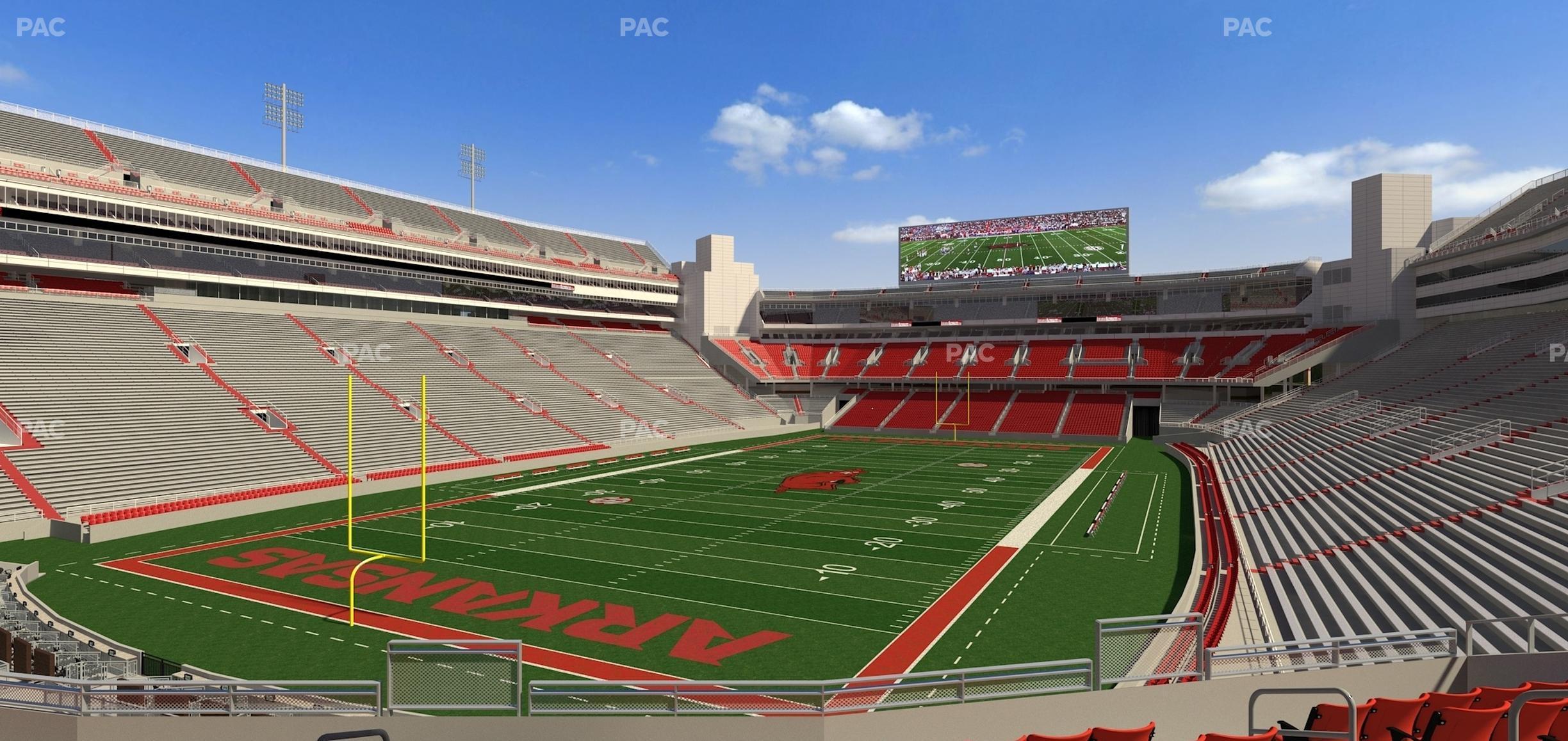 Seating view for Razorback Stadium Section 109