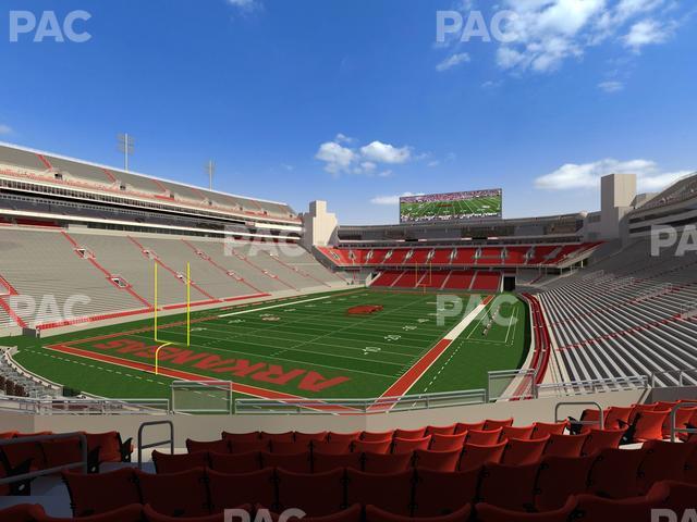 Seating view for Razorback Stadium Section 109