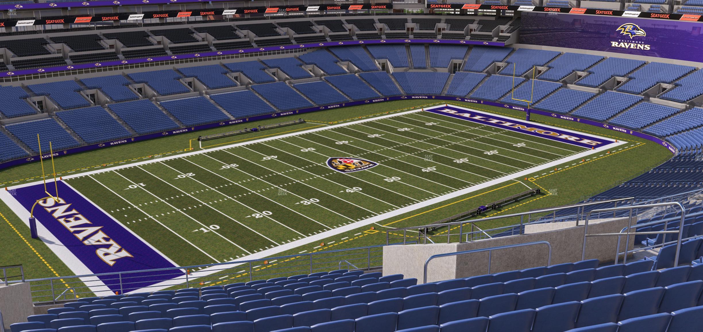 Seating view for M&T Bank Stadium Section 505