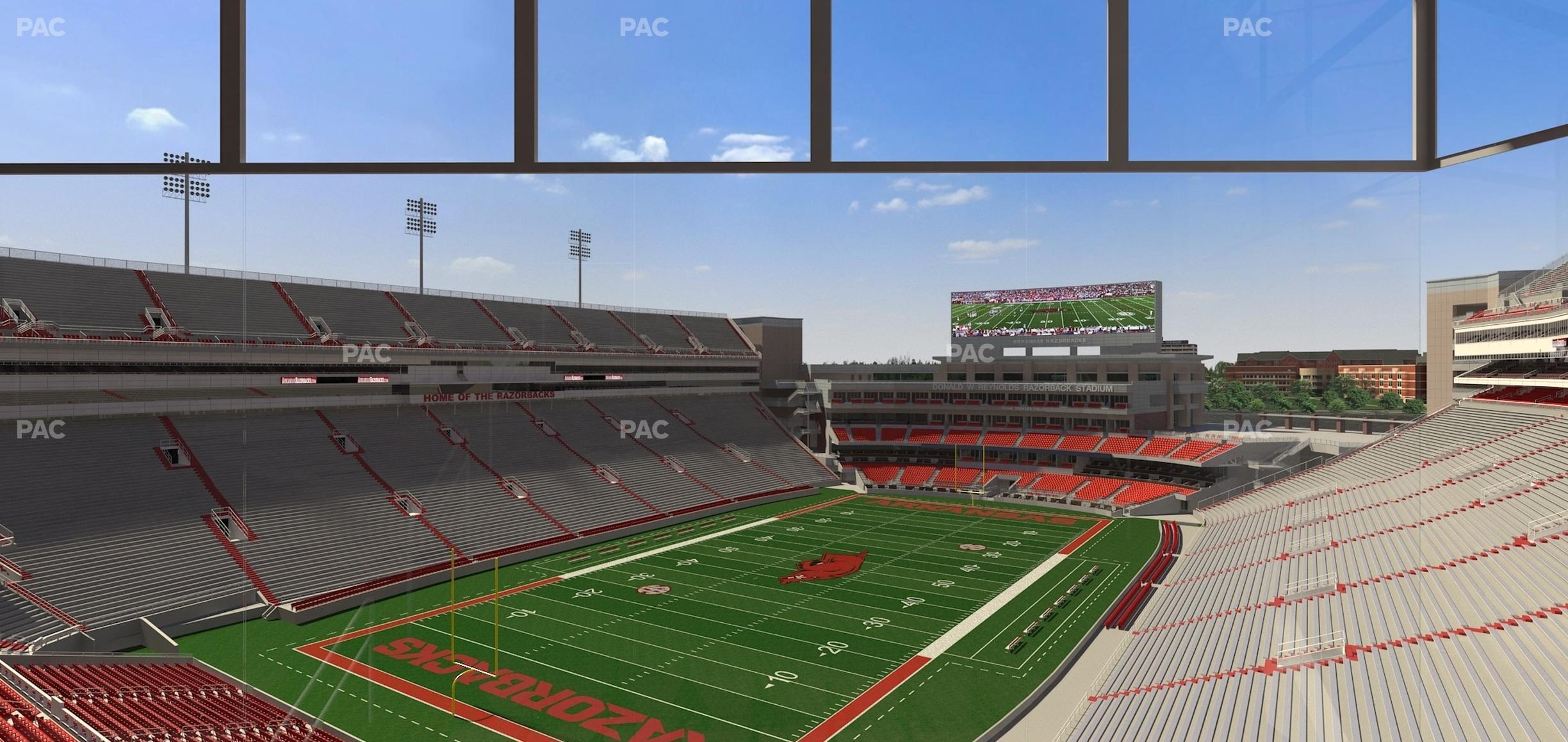 Seating view for Razorback Stadium Section 476