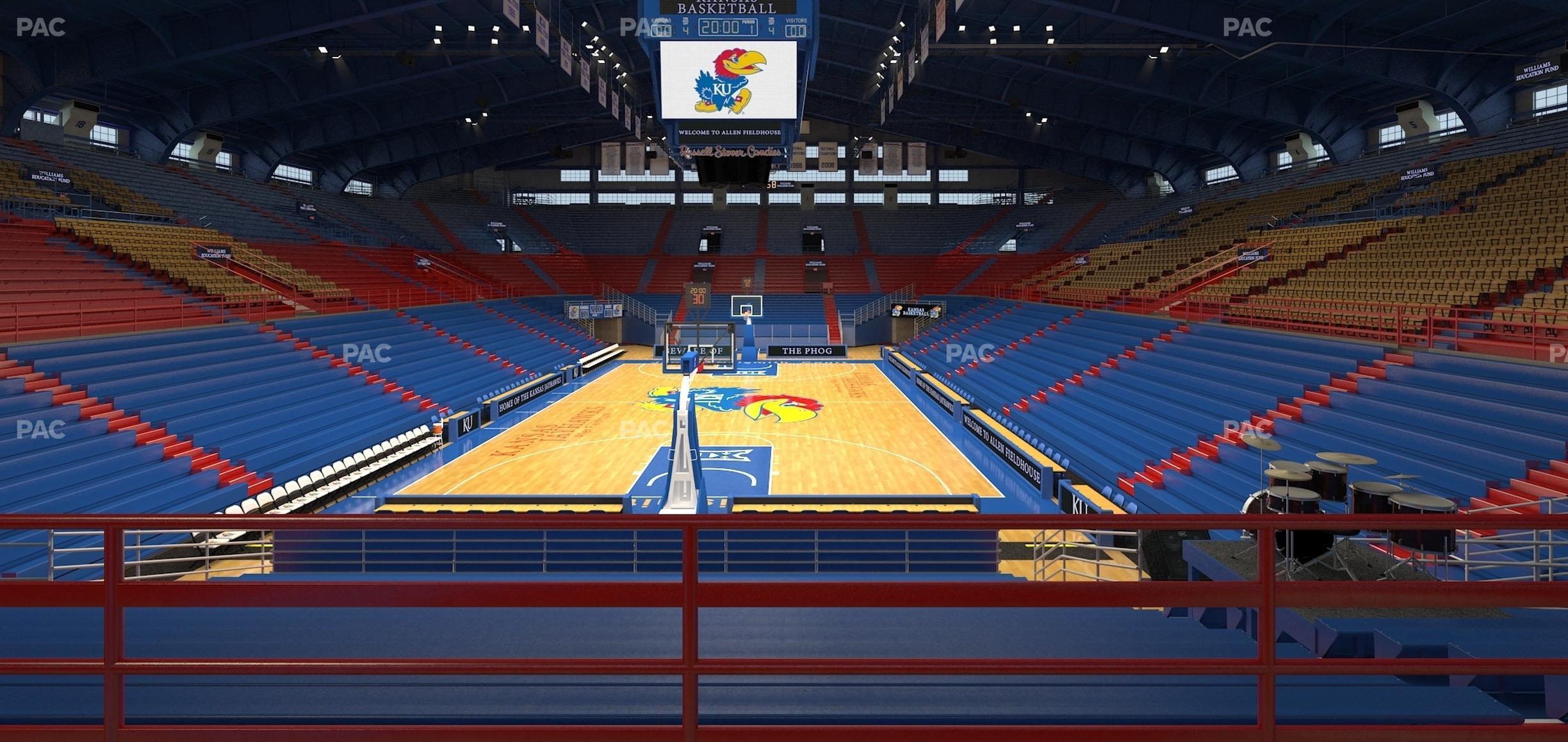 Seating view for Allen Fieldhouse Section Ga Seating