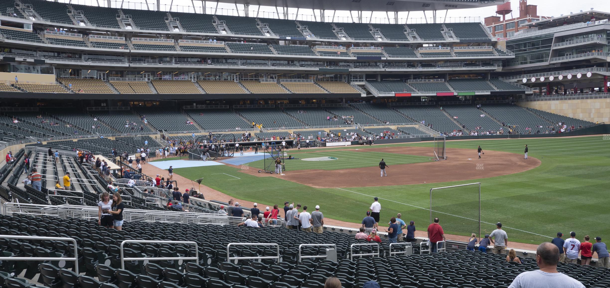 Seating view for Target Field Section 103