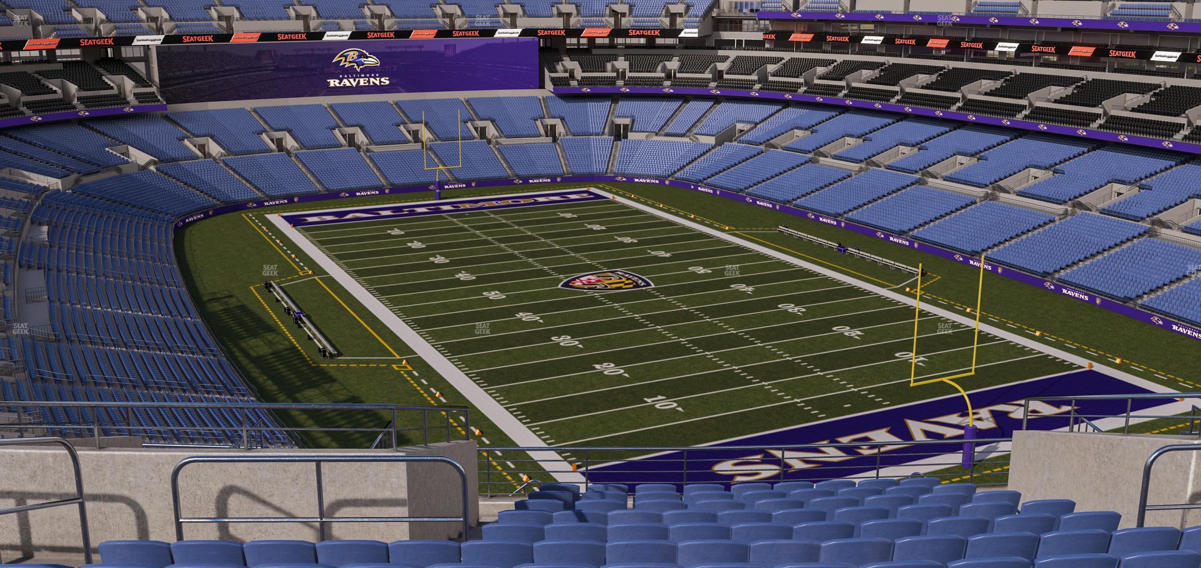 Seating view for M&T Bank Stadium Section 517