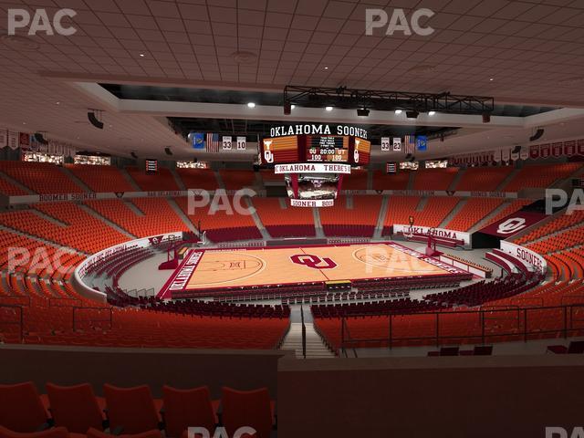 Seating view for Lloyd Noble Center Section 208