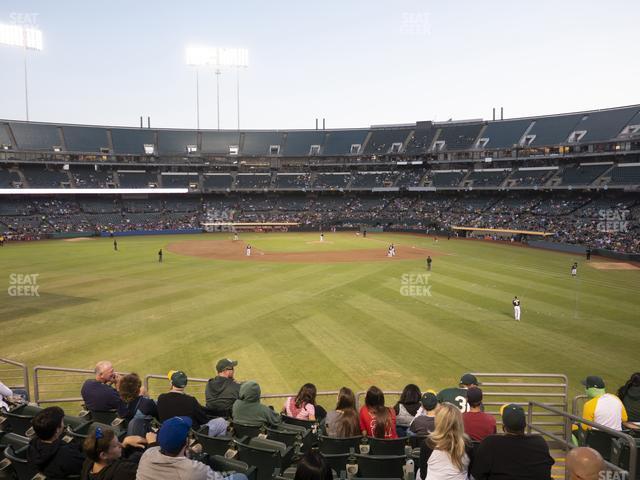 Seating view for Oakland Coliseum Section Front 137