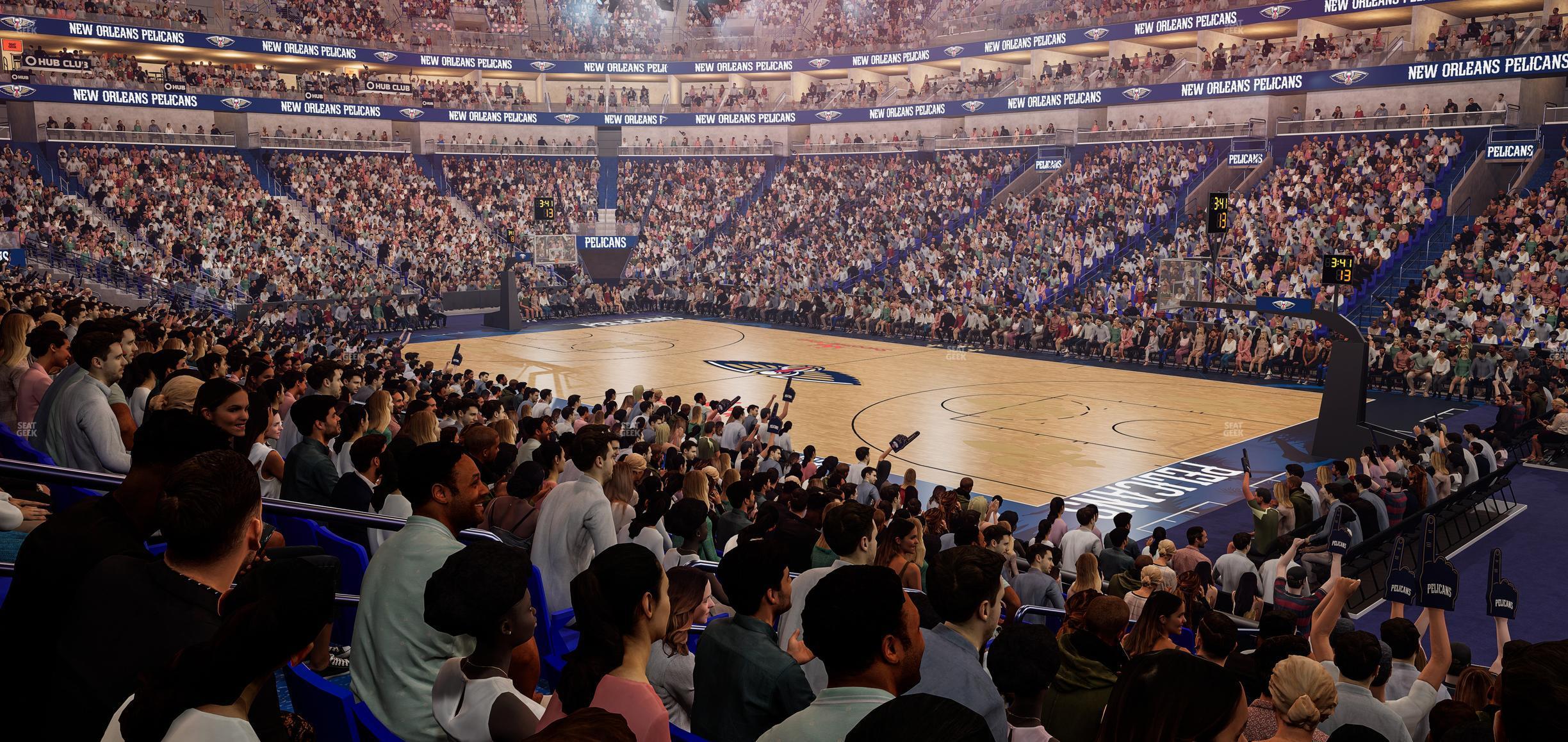 Seating view for Smoothie King Center Section 110