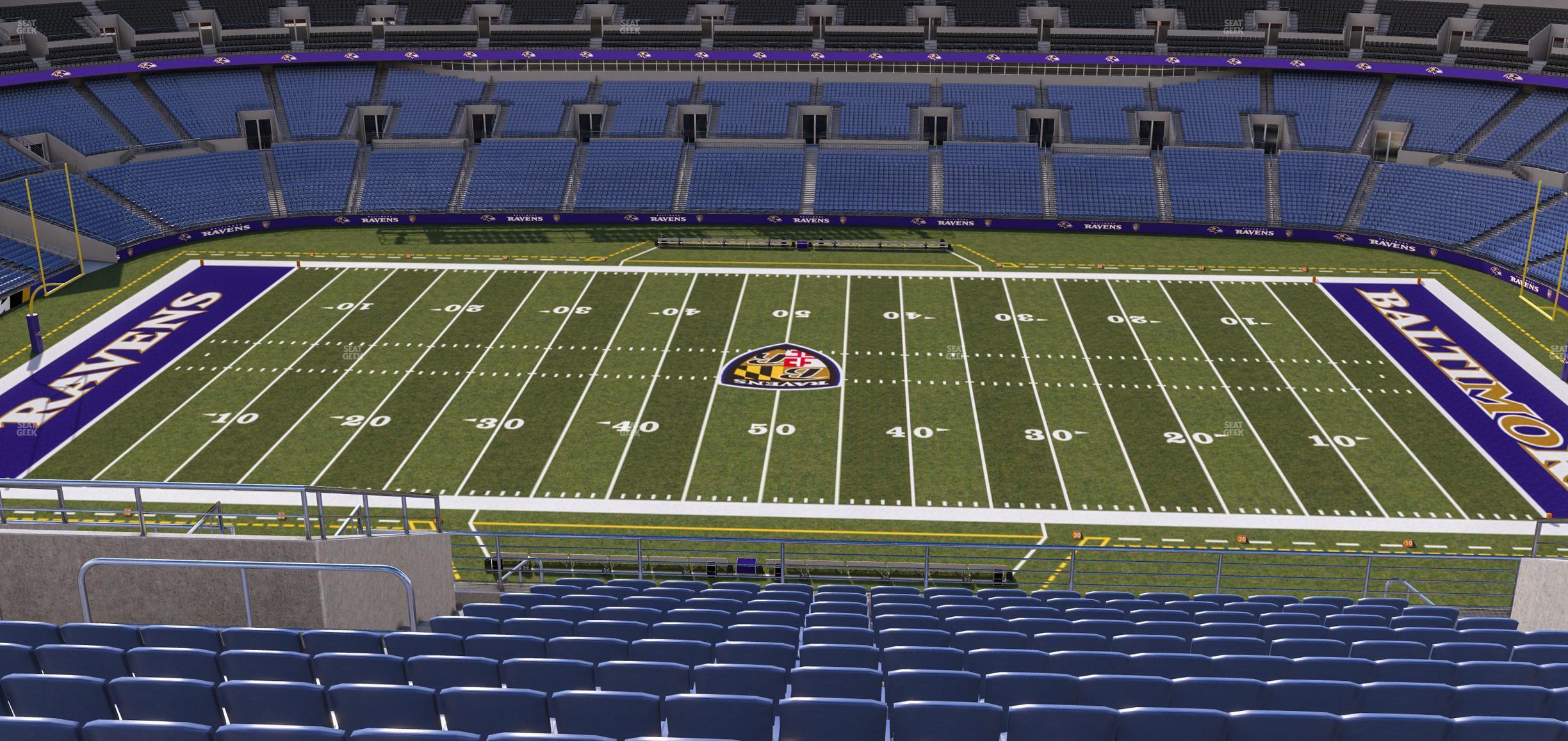 Seating view for M&T Bank Stadium Section 553