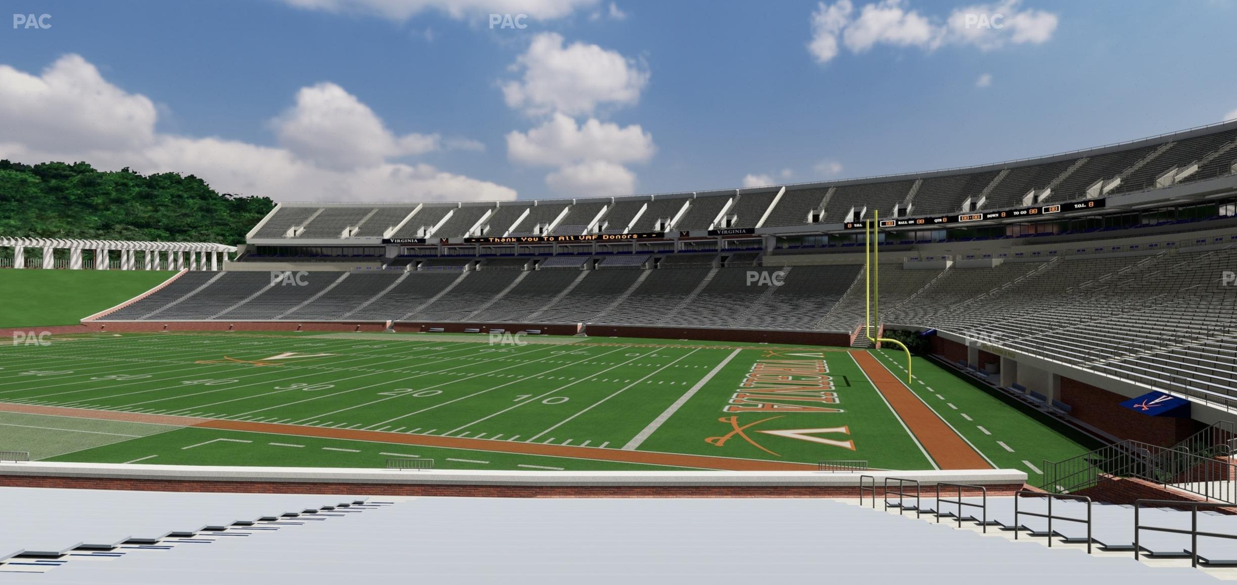 Seating view for Scott Stadium Section 121