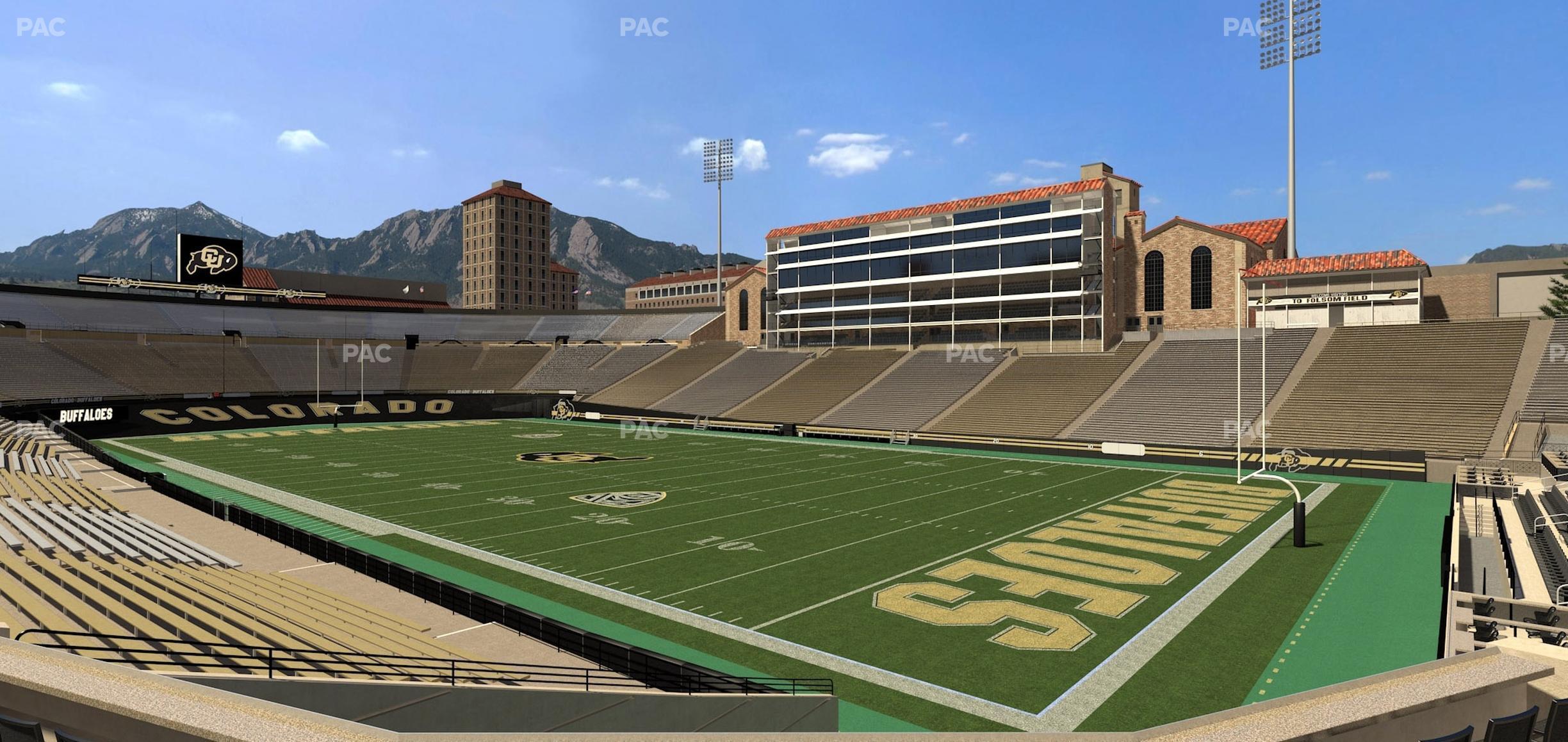 Seating view for Folsom Field Section 123