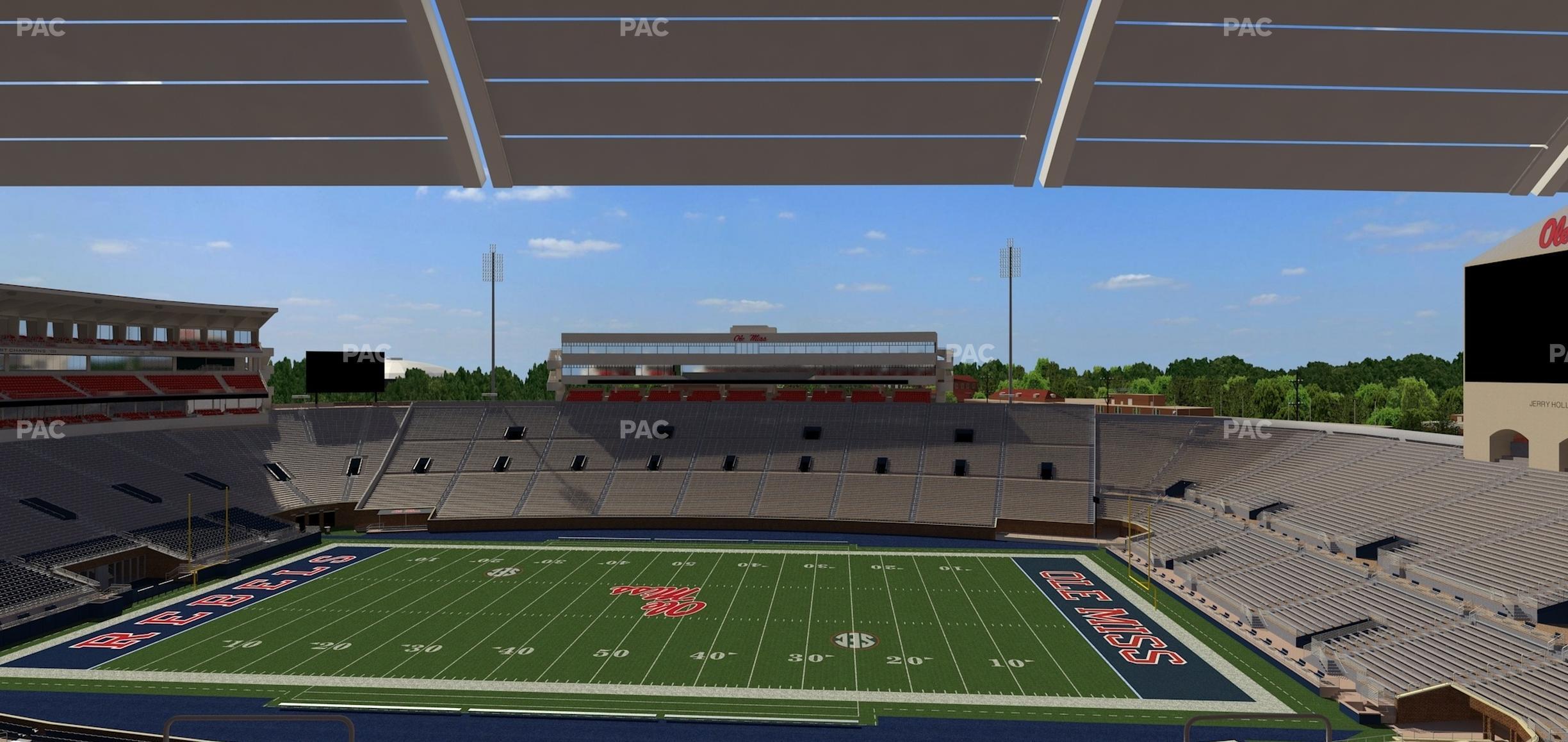 Seating view for Vaught Hemingway Stadium Section Rebel Club Nn