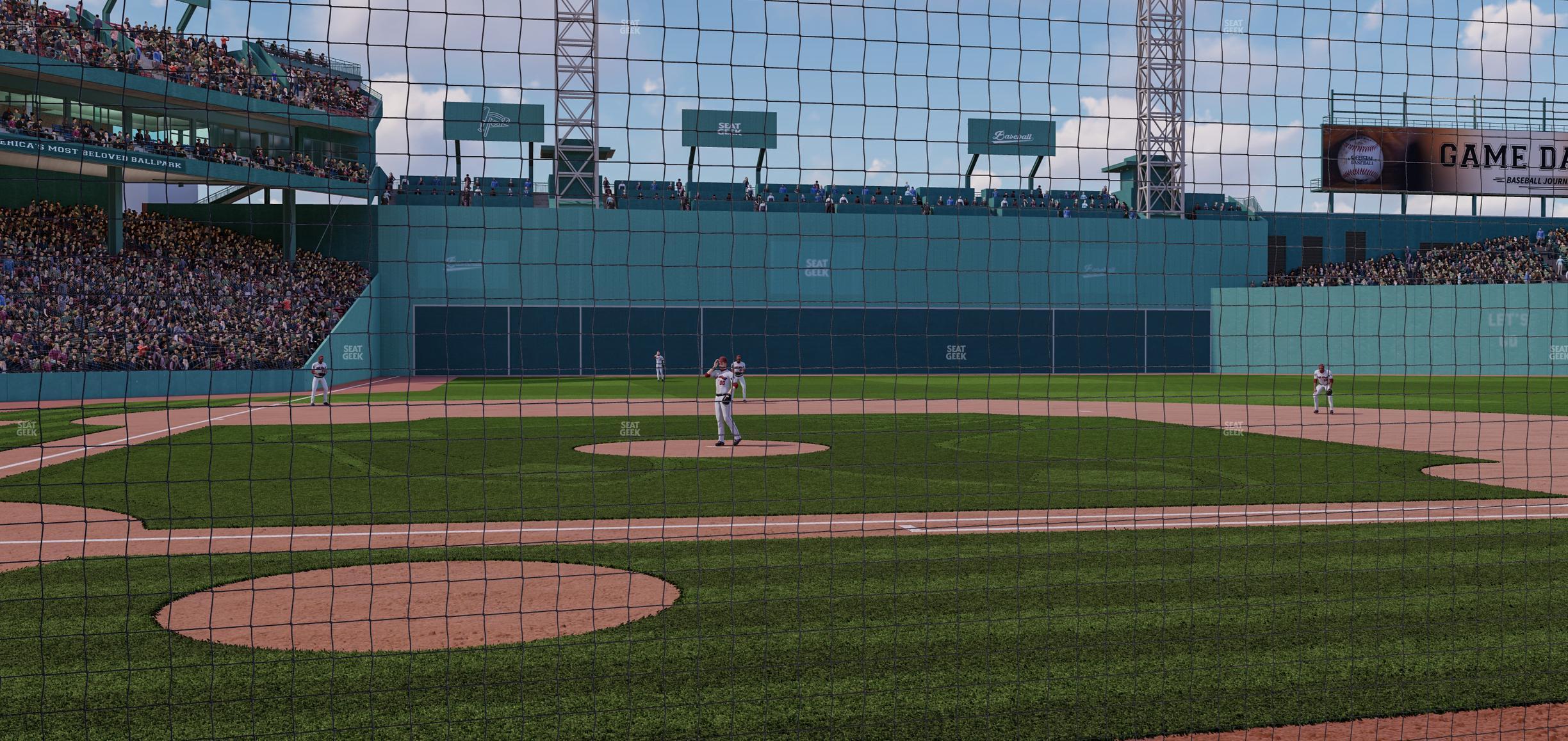 Seating view for Fenway Park Section Dugout Box 34