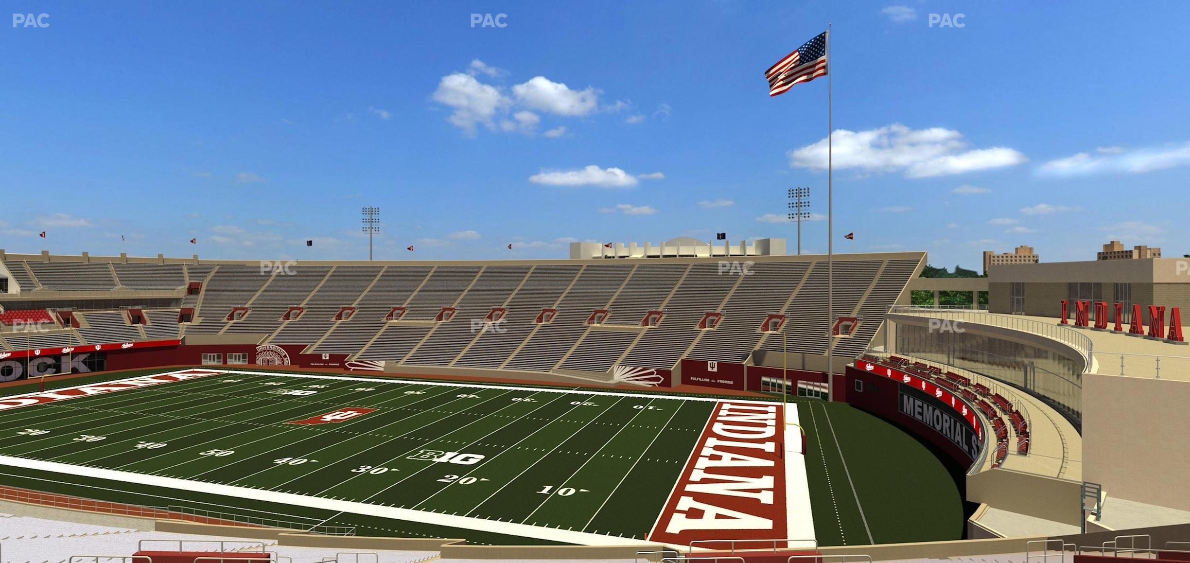 Seating view for Memorial Stadium - Indiana Section 2