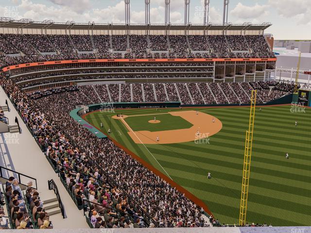 Seating view for Progressive Field Section Standing Right Field Terrace 518