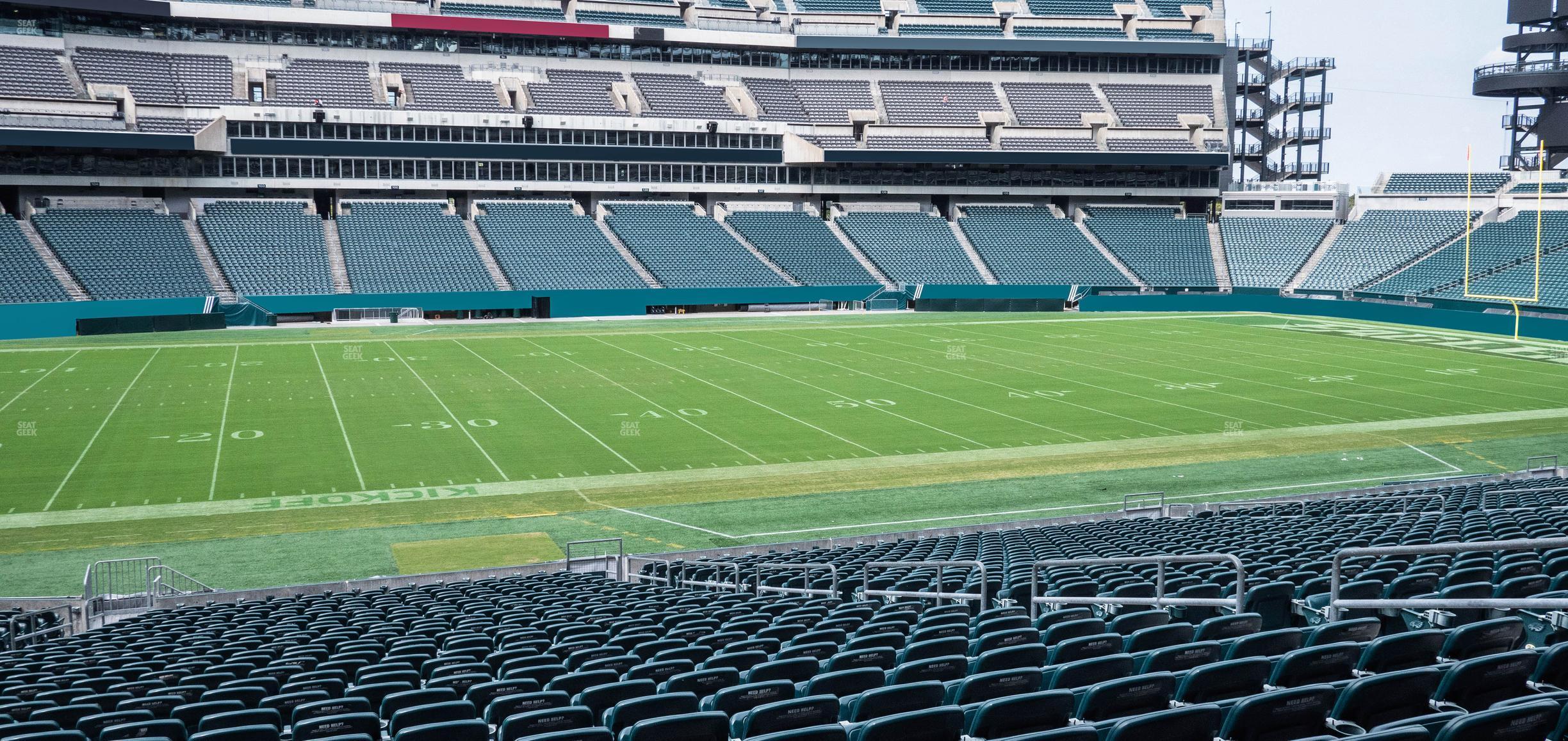 Seating view for Lincoln Financial Field Section 117