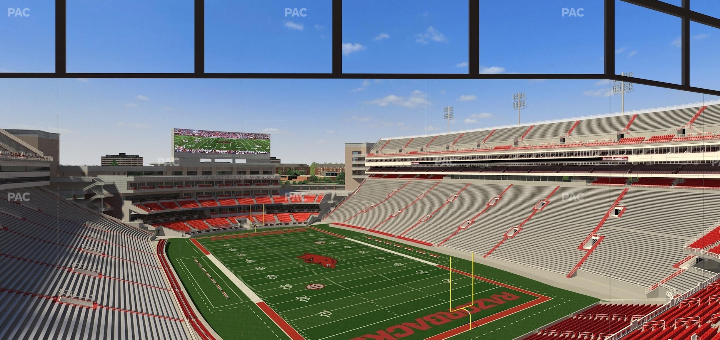 Seating view for Razorback Stadium Section 487