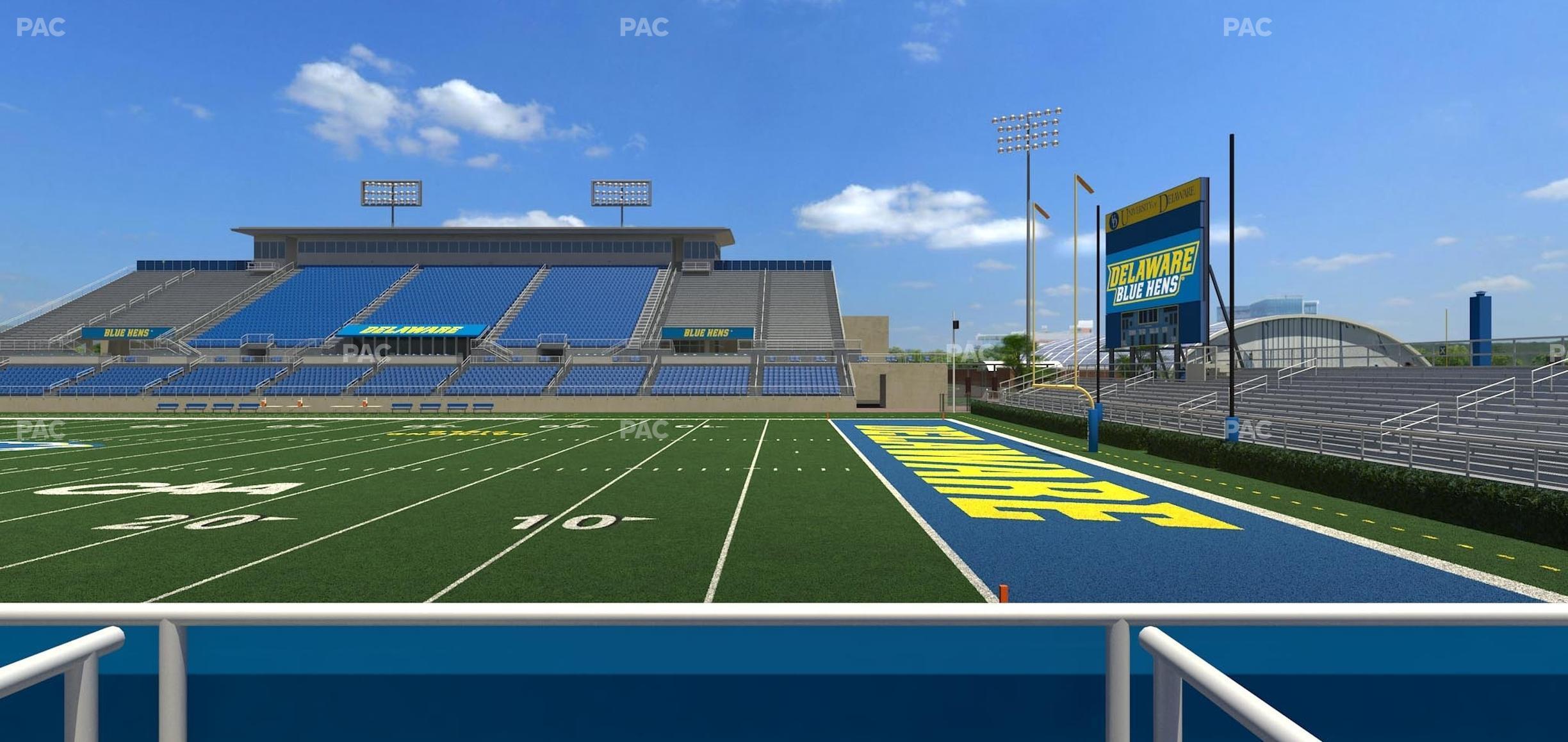 Seating view for Delaware Stadium Section East Box 54