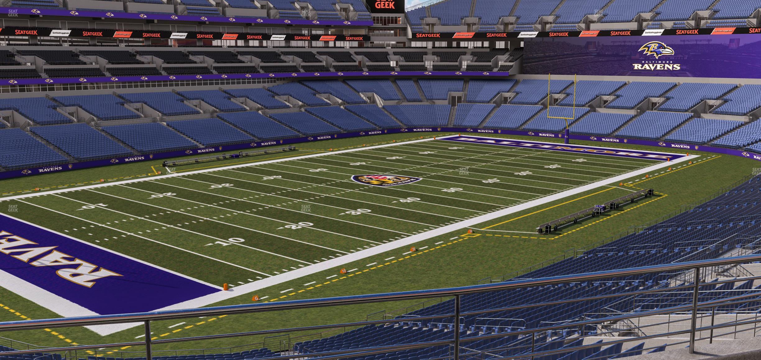 Seating view for M&T Bank Stadium Section 206