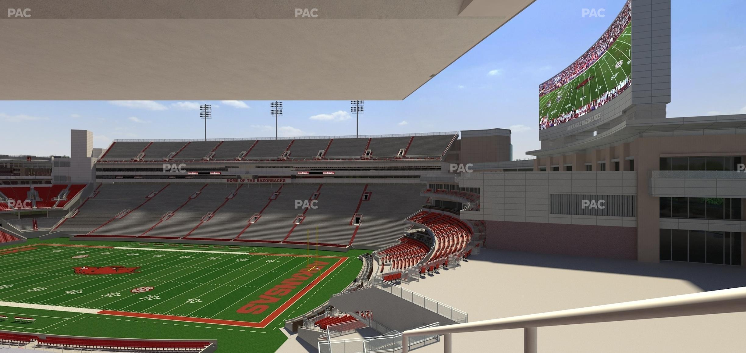 Seating view for Razorback Stadium Section 214