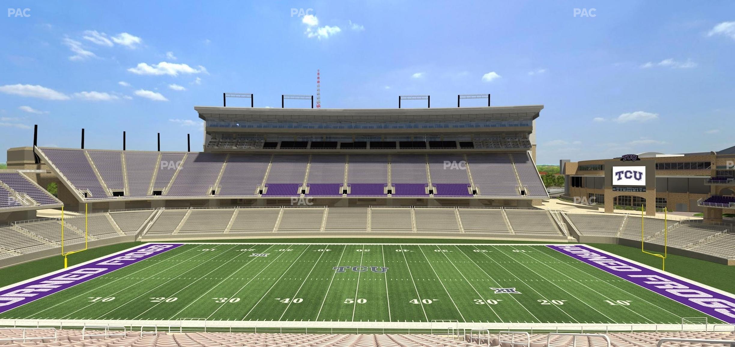 Seating view for Amon G. Carter Stadium Section Champions Club 207