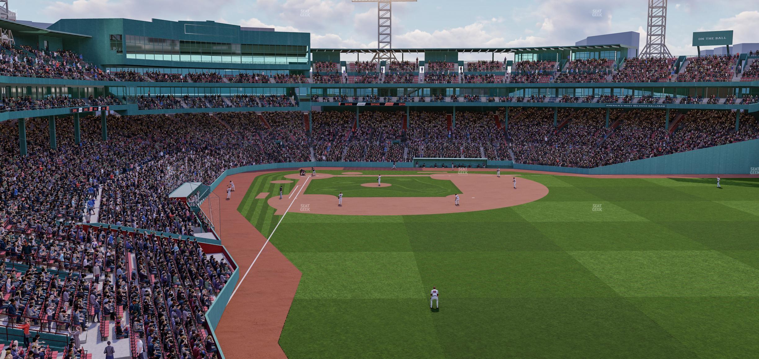 Seating view for Fenway Park Section Right Field Roof Deck Table 110