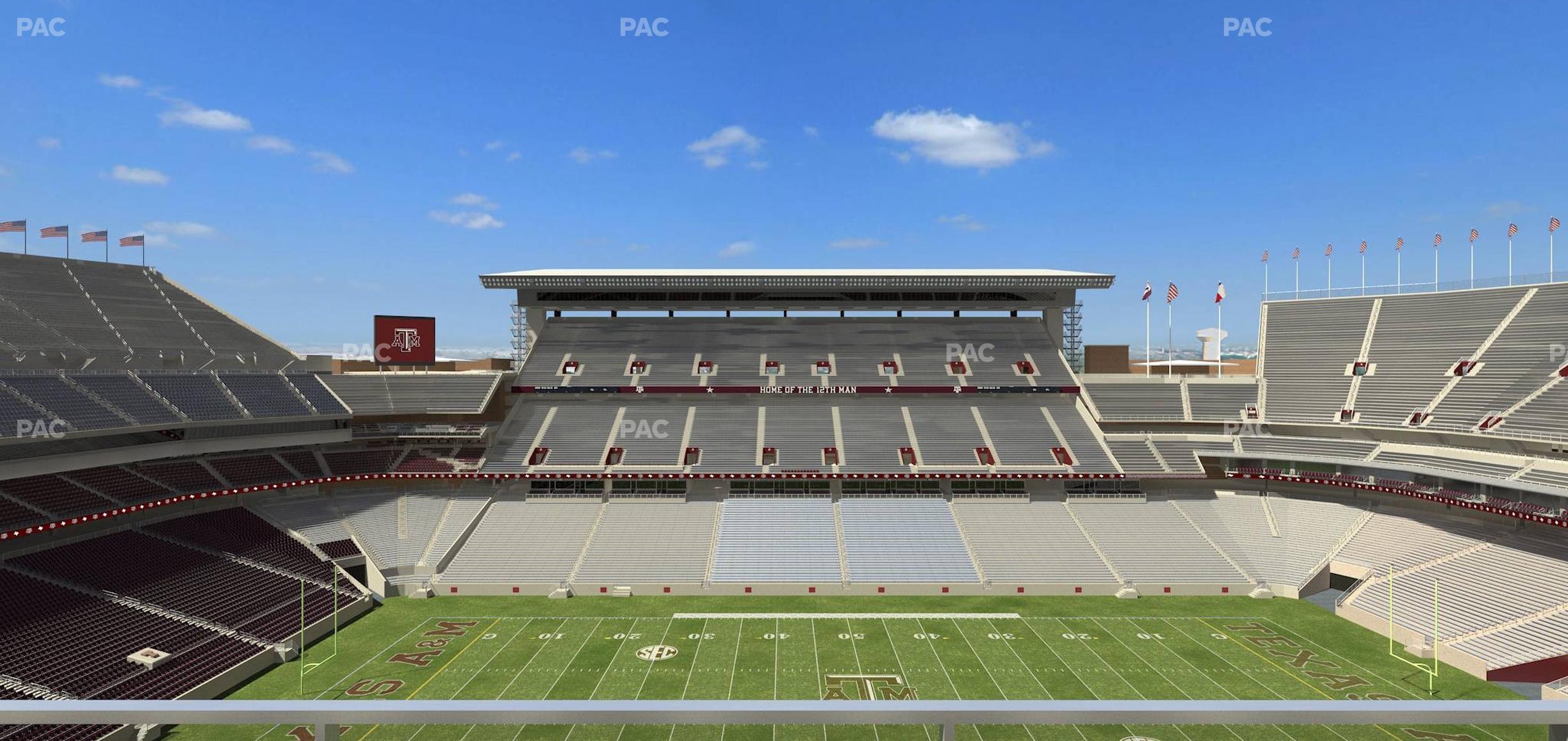 Seating view for Kyle Field Section 307