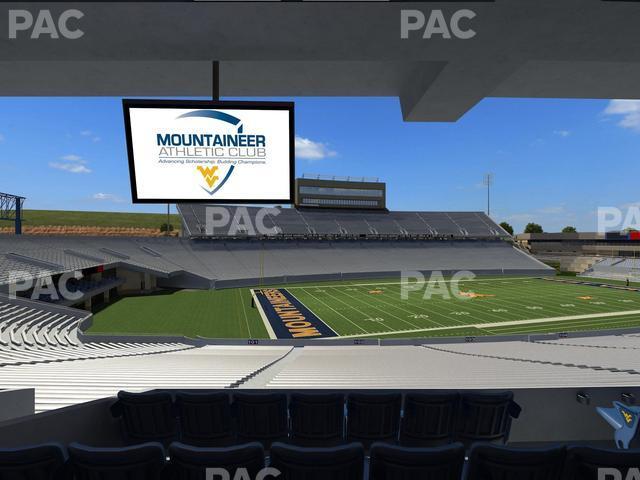 Seating view for Mountaineer Field at Milan Puskar Stadium Section Field Box 4