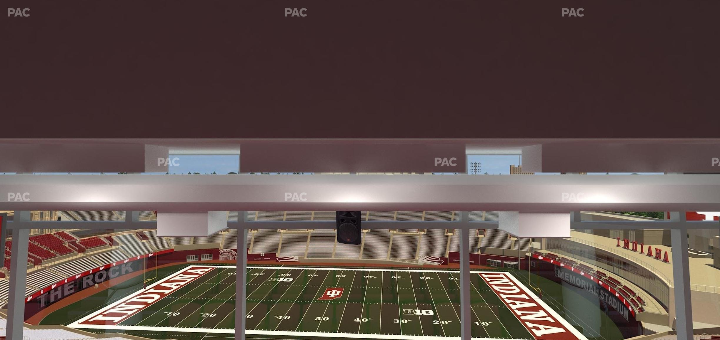 Seating view for Memorial Stadium - Indiana Section Club 402