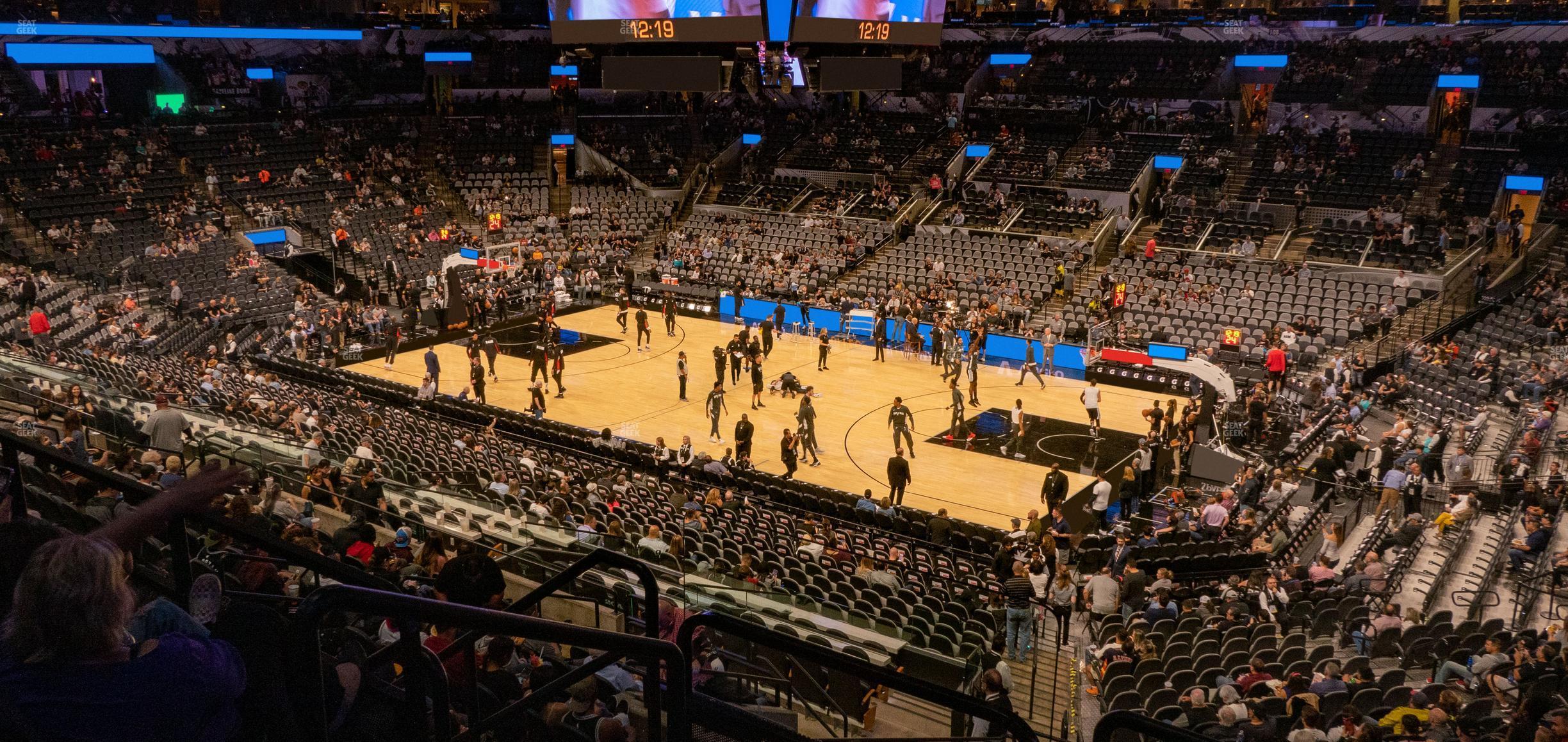 Seating view for Frost Bank Center Section 119