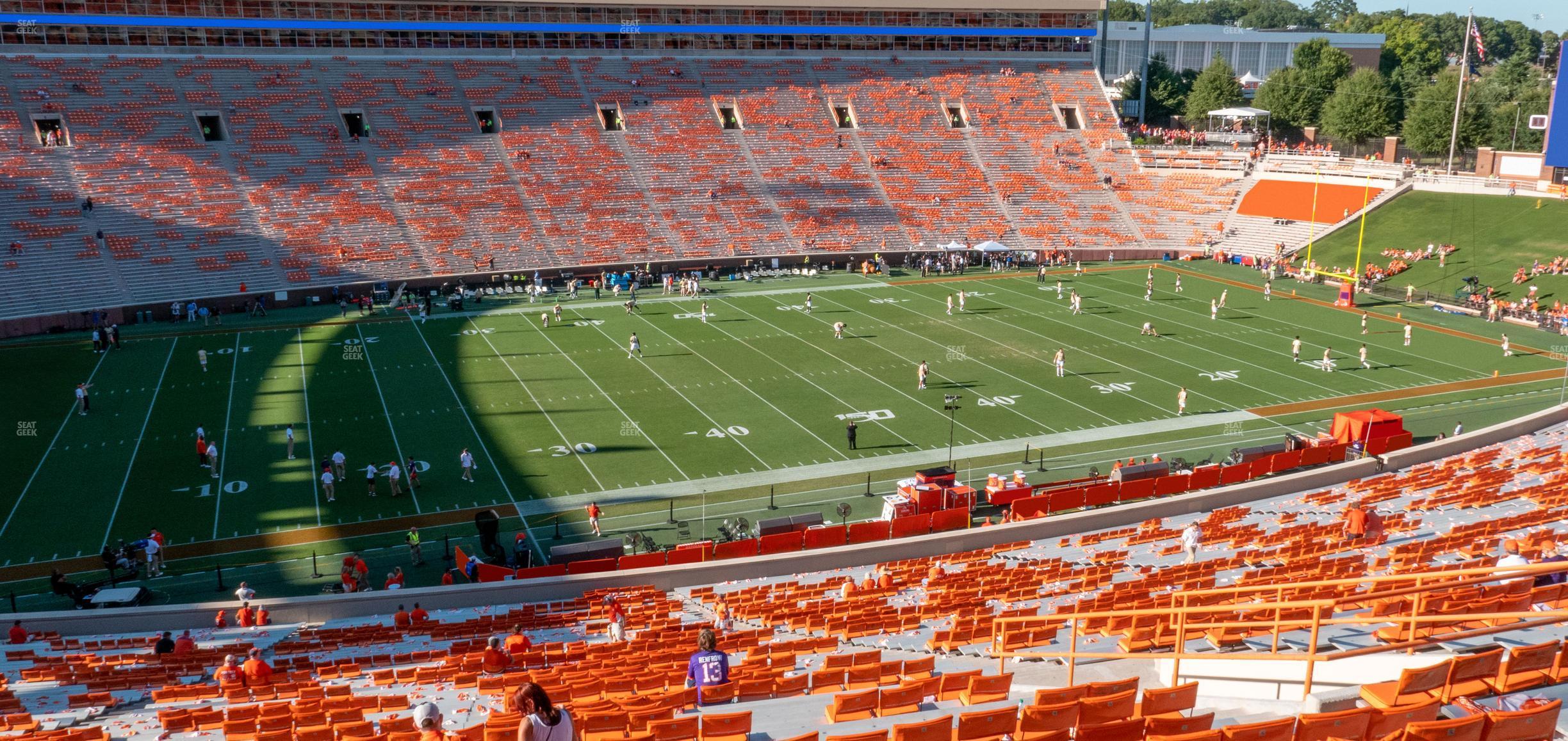 Seating view for Clemson Memorial Stadium Section Uh